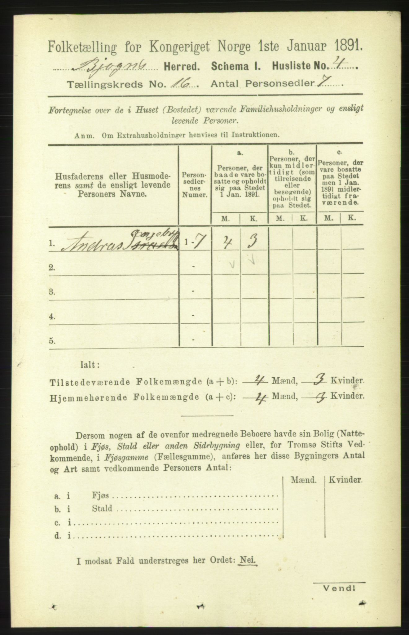 RA, 1891 census for 1627 Bjugn, 1891, p. 4385