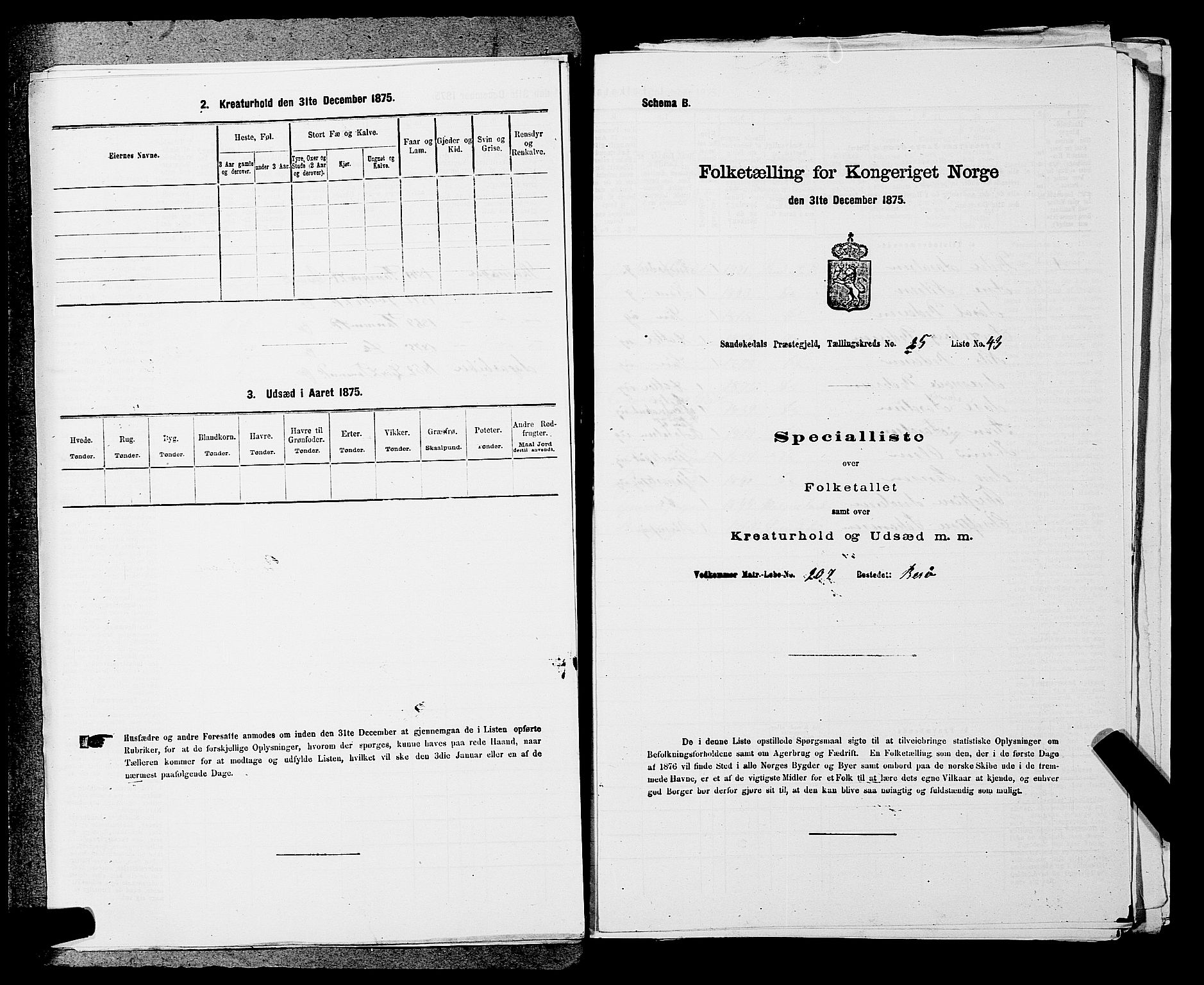 SAKO, 1875 census for 0816P Sannidal, 1875, p. 2000