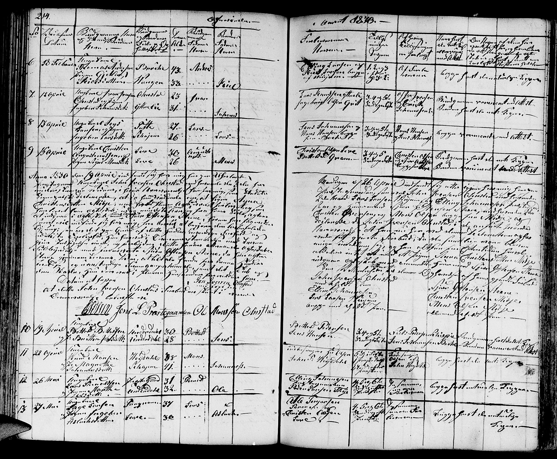 Aurland sokneprestembete, SAB/A-99937/H/Ha/Haa/L0006: Parish register (official) no. A 6, 1821-1859, p. 214