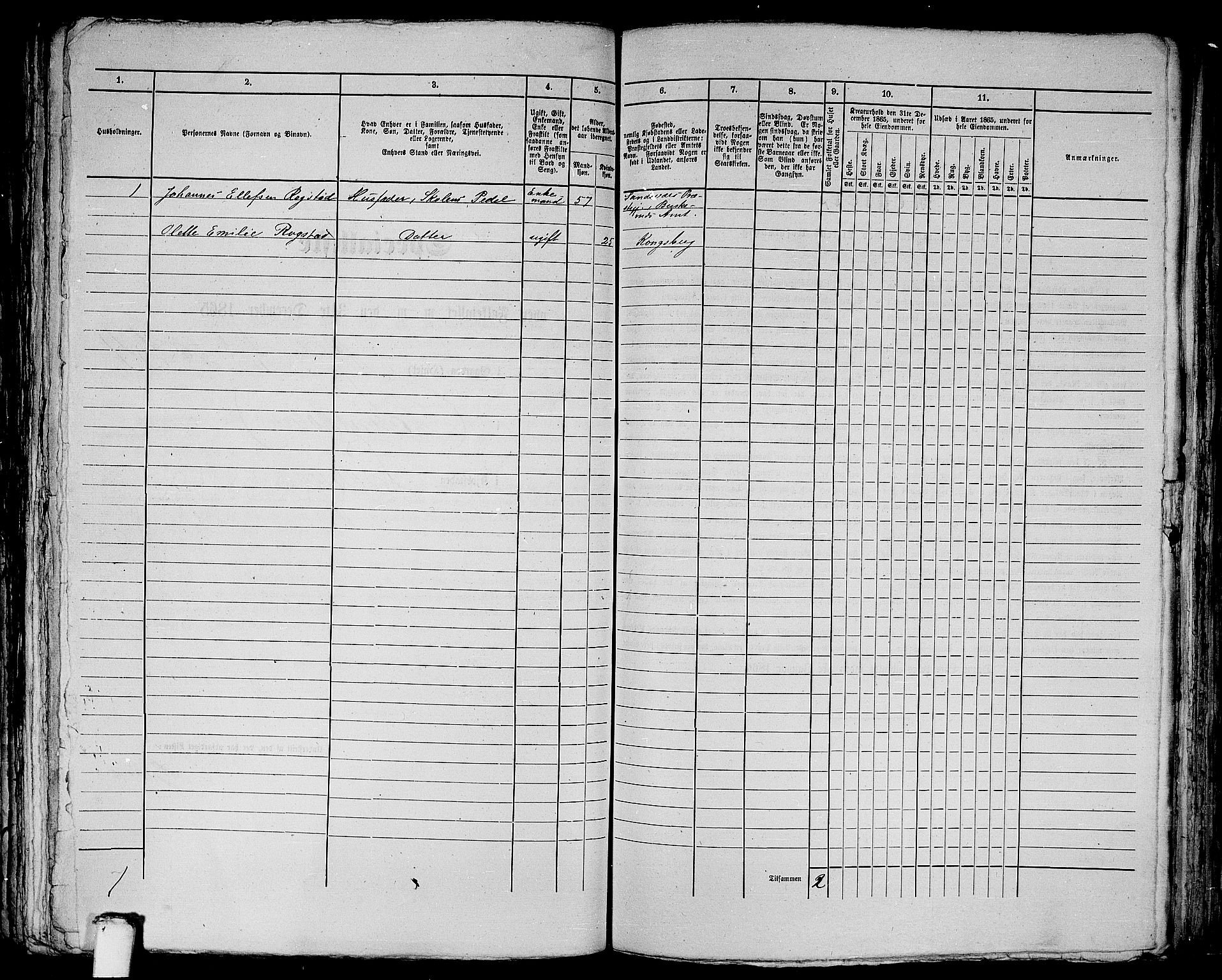 RA, 1865 census for Bergen, 1865, p. 3471