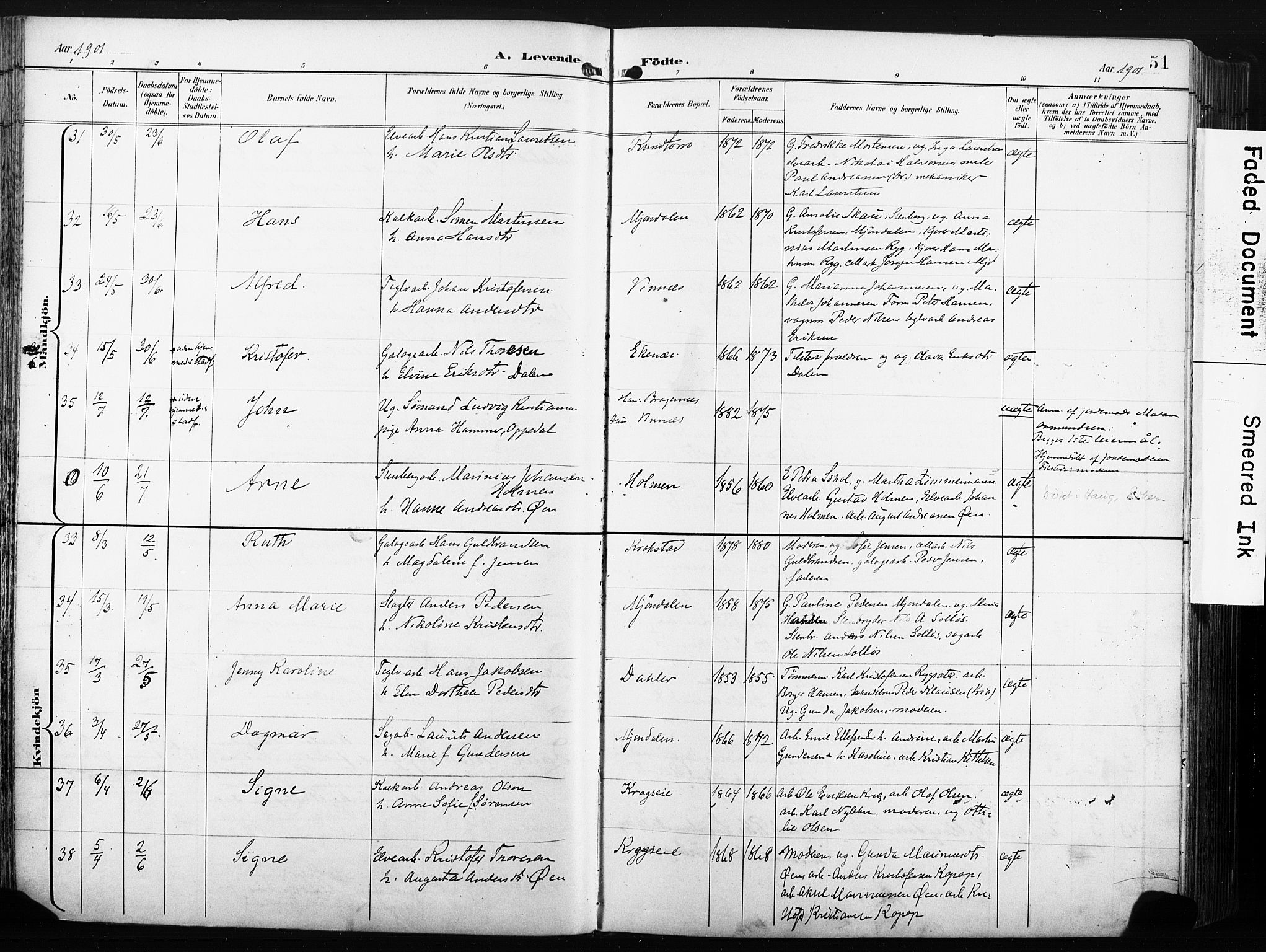 Nedre Eiker kirkebøker, AV/SAKO-A-612/F/Fa/L0005: Parish register (official) no. 5, 1898-1905, p. 51