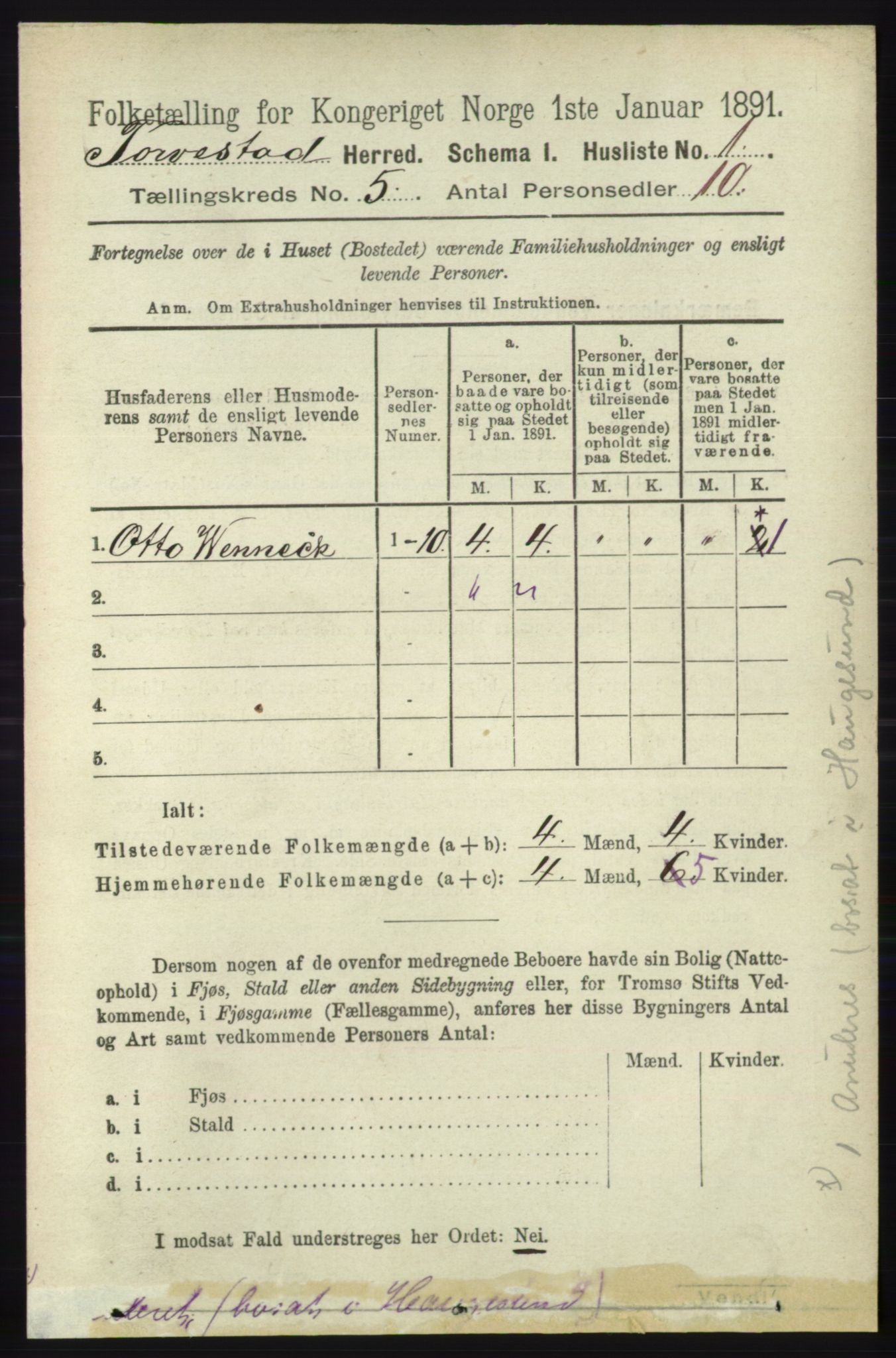RA, 1891 census for 1152 Torvastad, 1891, p. 1726