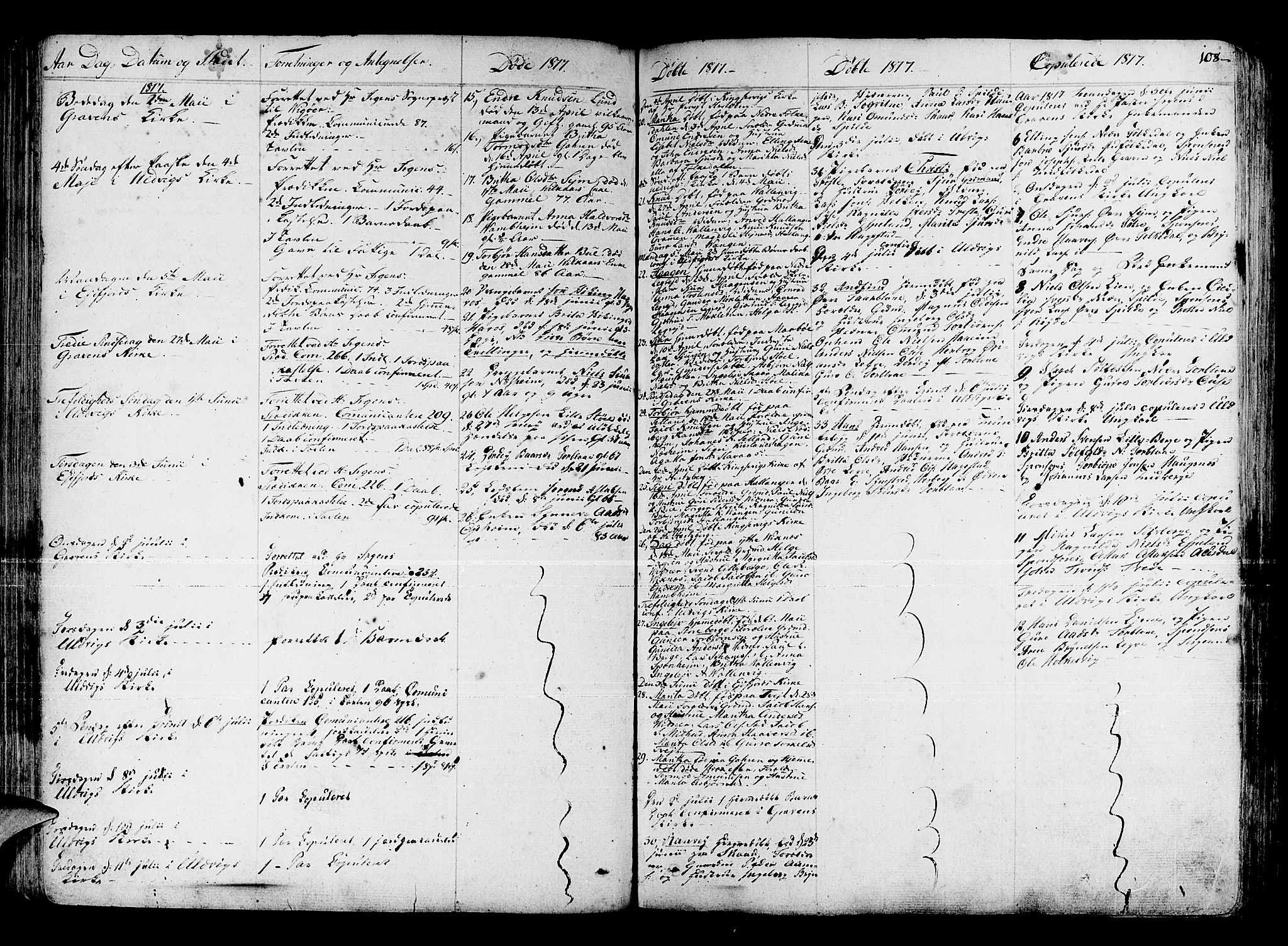 Ulvik sokneprestembete, AV/SAB-A-78801/H/Haa: Parish register (official) no. A 11, 1793-1838, p. 108