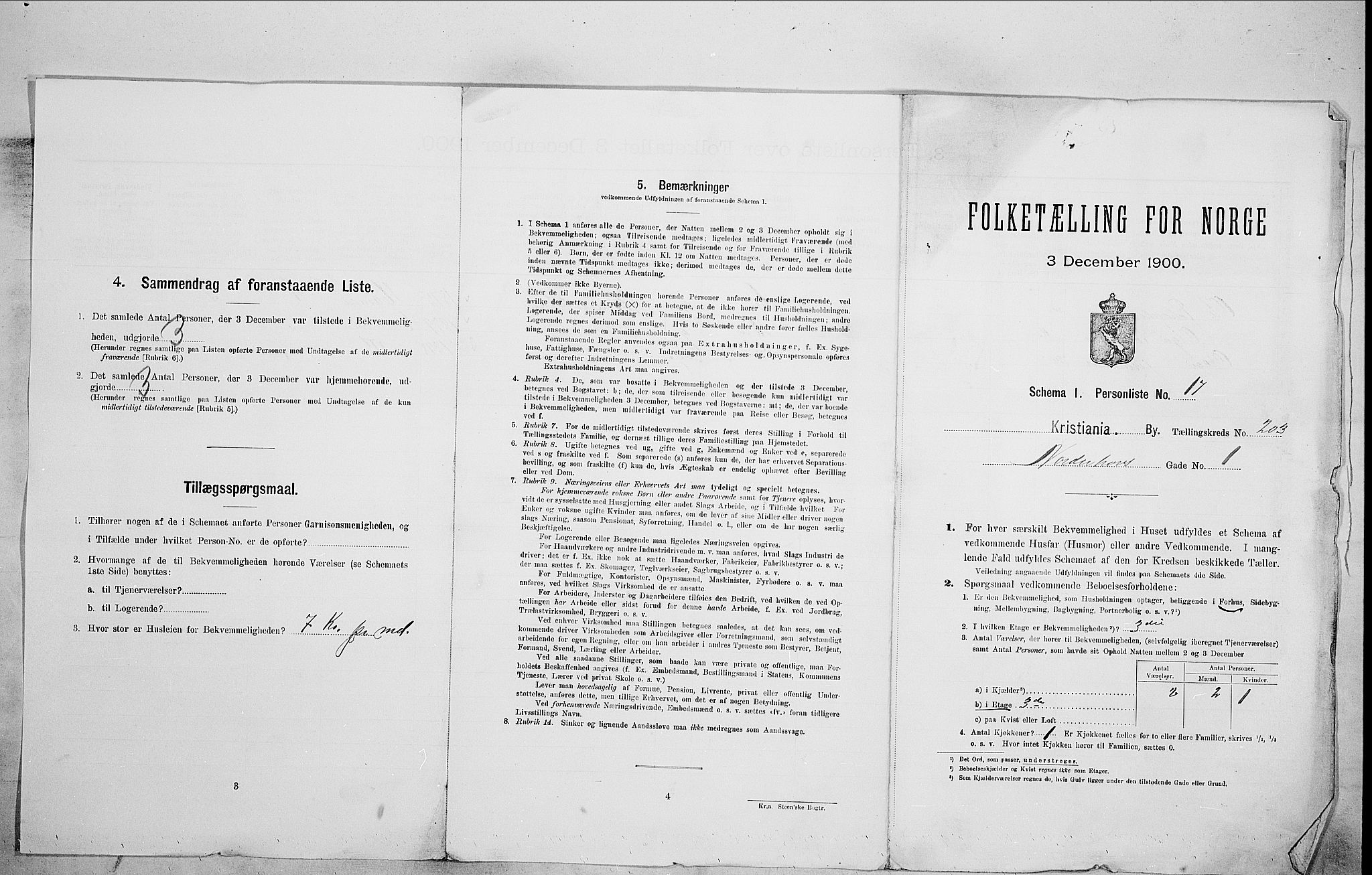 SAO, 1900 census for Kristiania, 1900, p. 65603