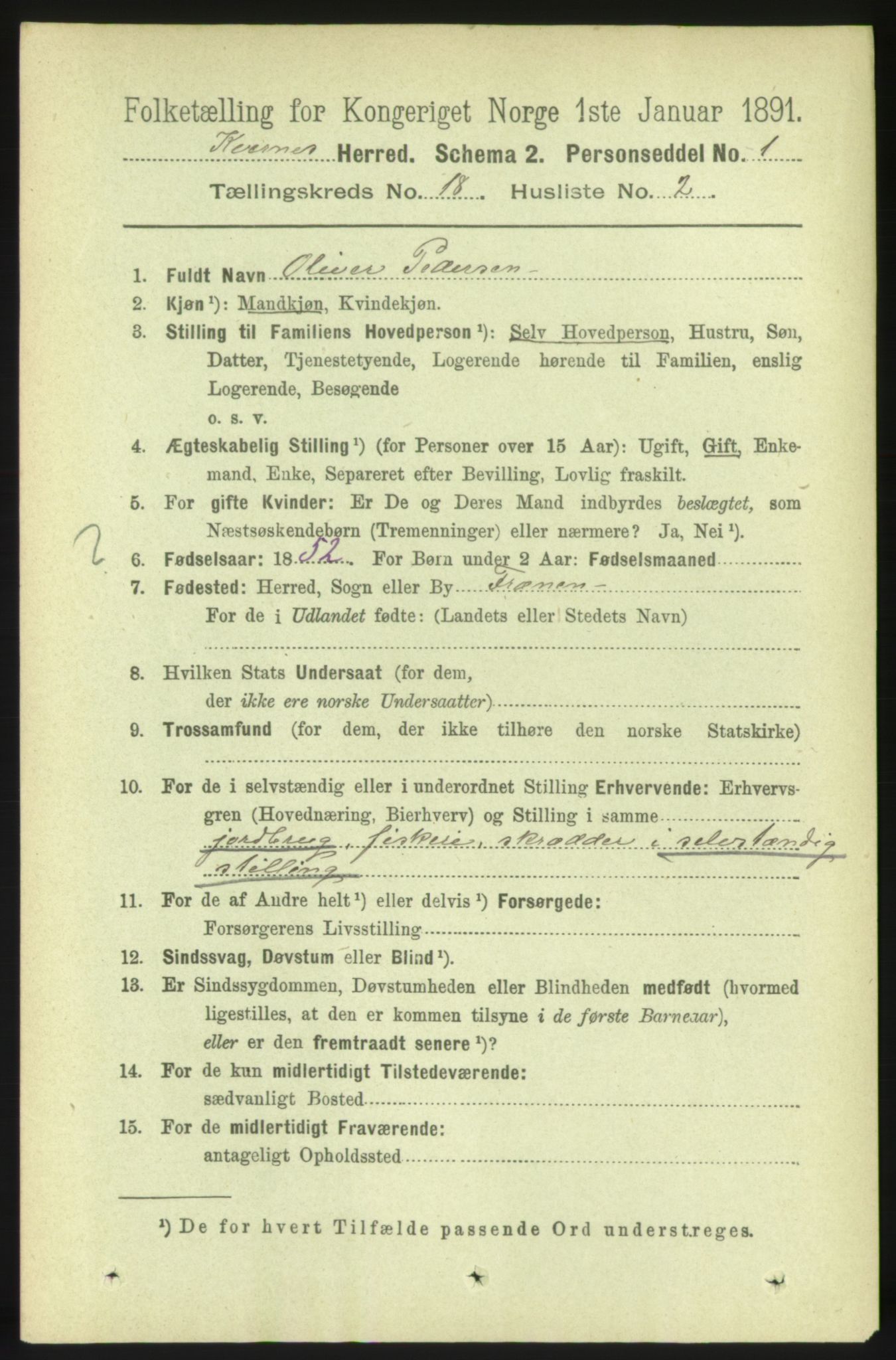 RA, 1891 census for 1553 Kvernes, 1891, p. 7759