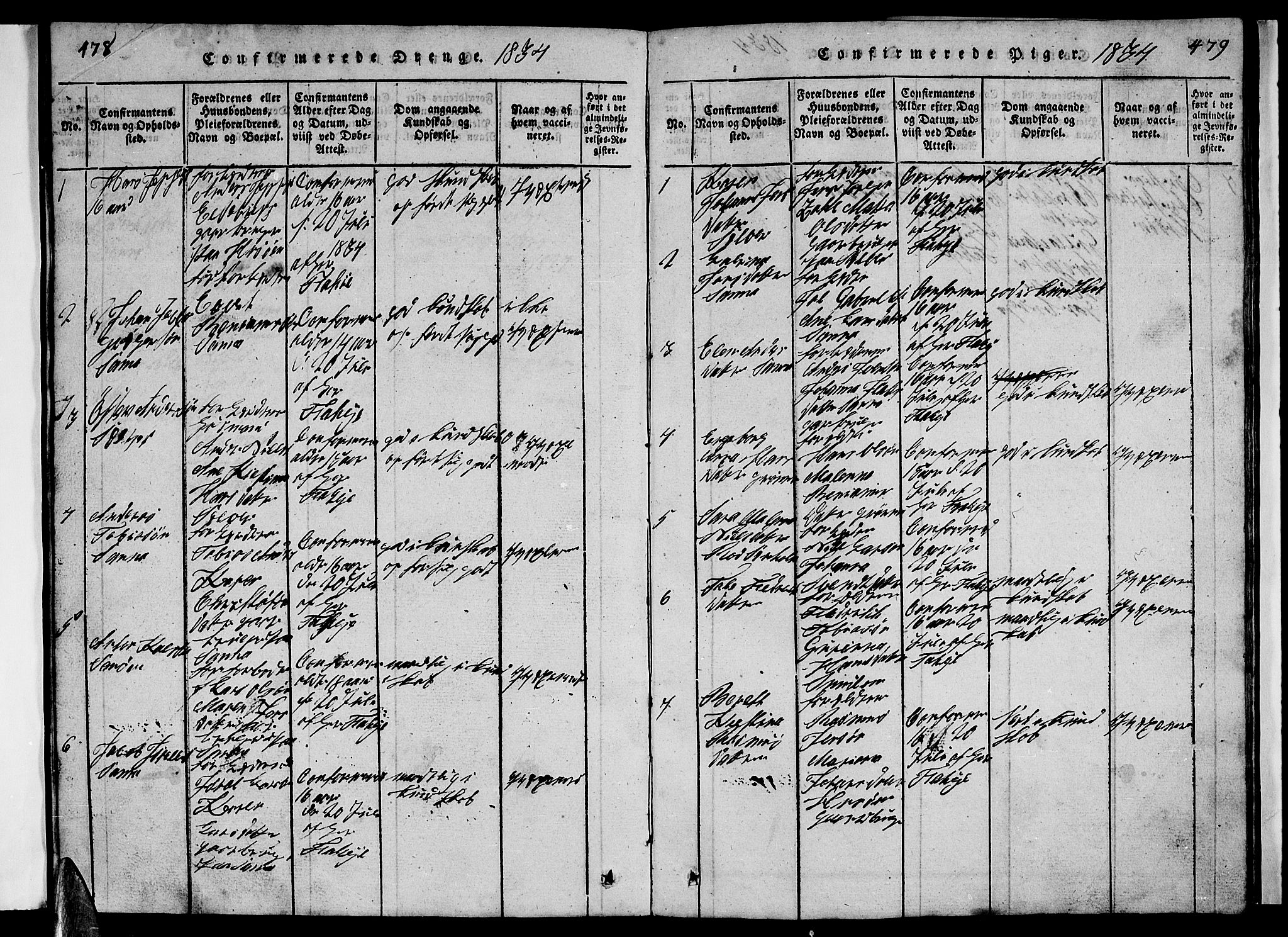 Ministerialprotokoller, klokkerbøker og fødselsregistre - Nordland, SAT/A-1459/840/L0581: Parish register (copy) no. 840C01, 1820-1873, p. 478-479