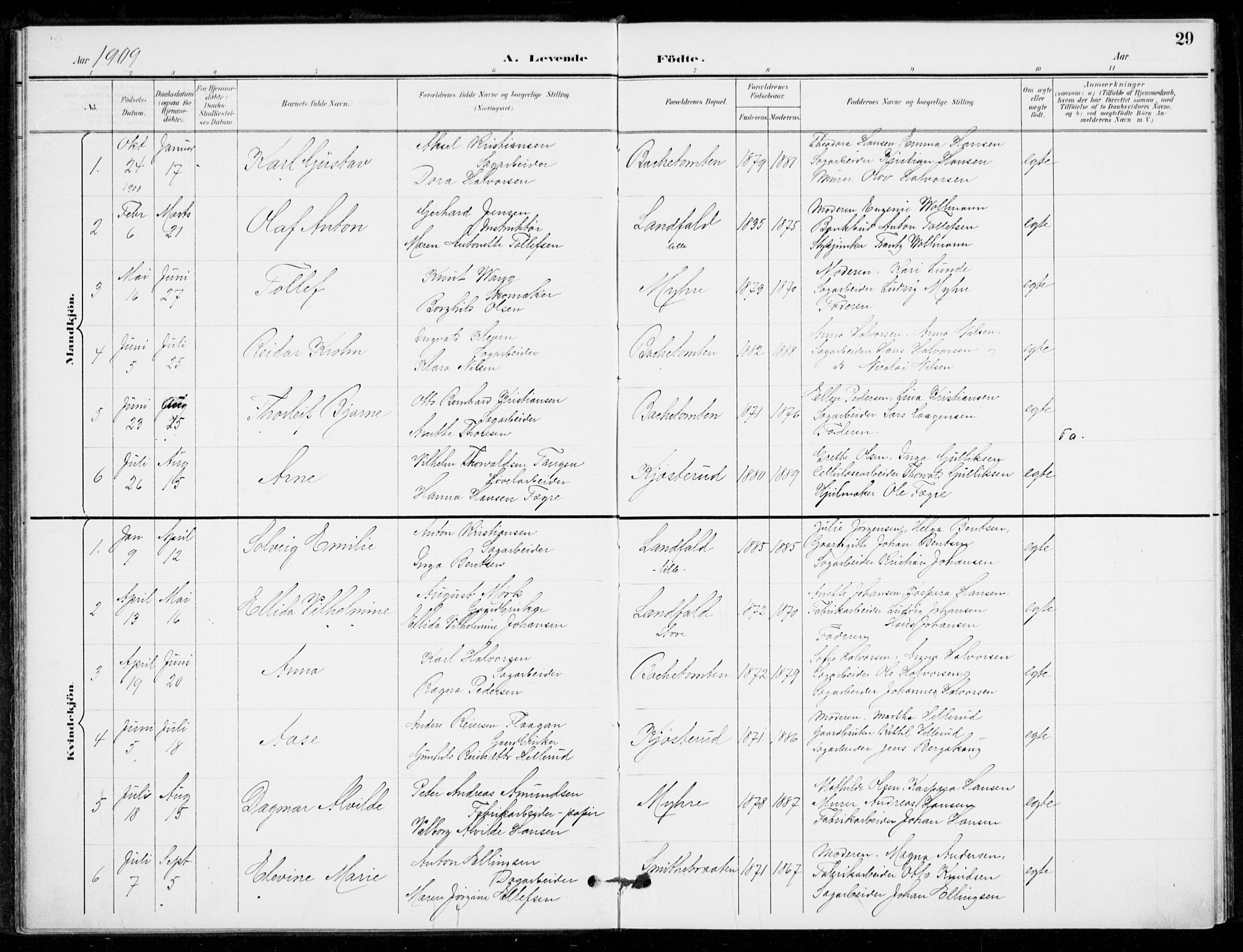 Åssiden kirkebøker, SAKO/A-251/F/Fa/L0002: Parish register (official) no. 2, 1896-1916, p. 29