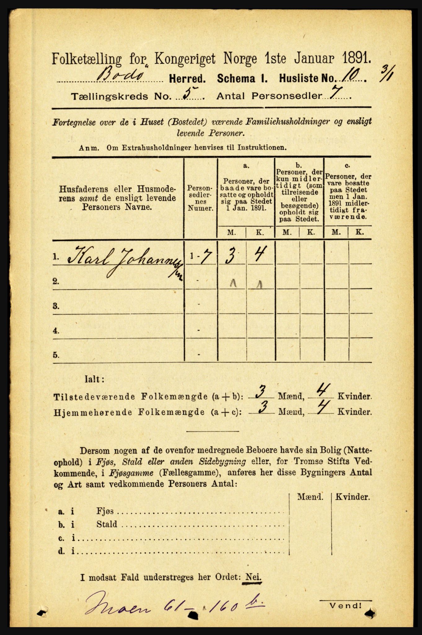 RA, 1891 census for 1843 Bodø, 1891, p. 3039