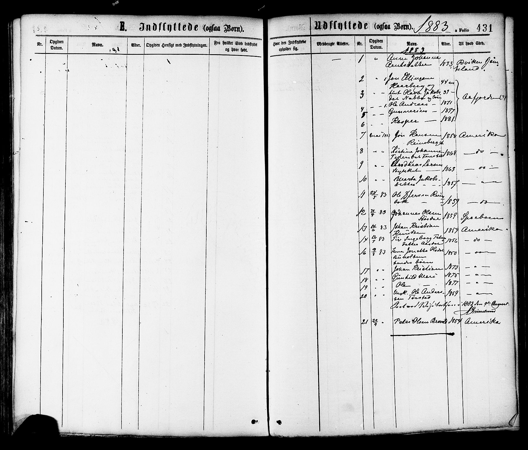 Ministerialprotokoller, klokkerbøker og fødselsregistre - Sør-Trøndelag, SAT/A-1456/646/L0613: Parish register (official) no. 646A11, 1870-1884, p. 431