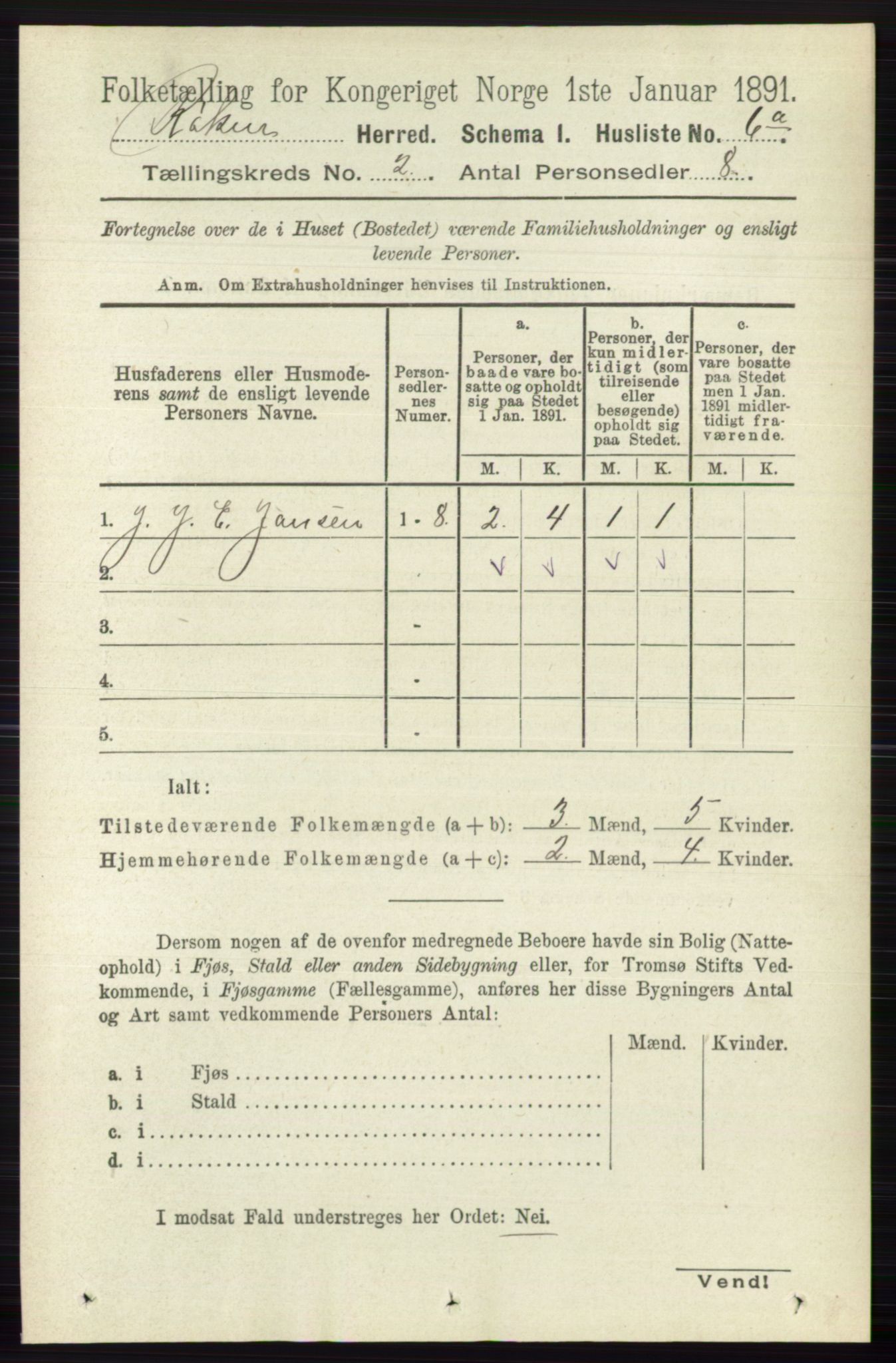 RA, 1891 census for 0627 Røyken, 1891, p. 470