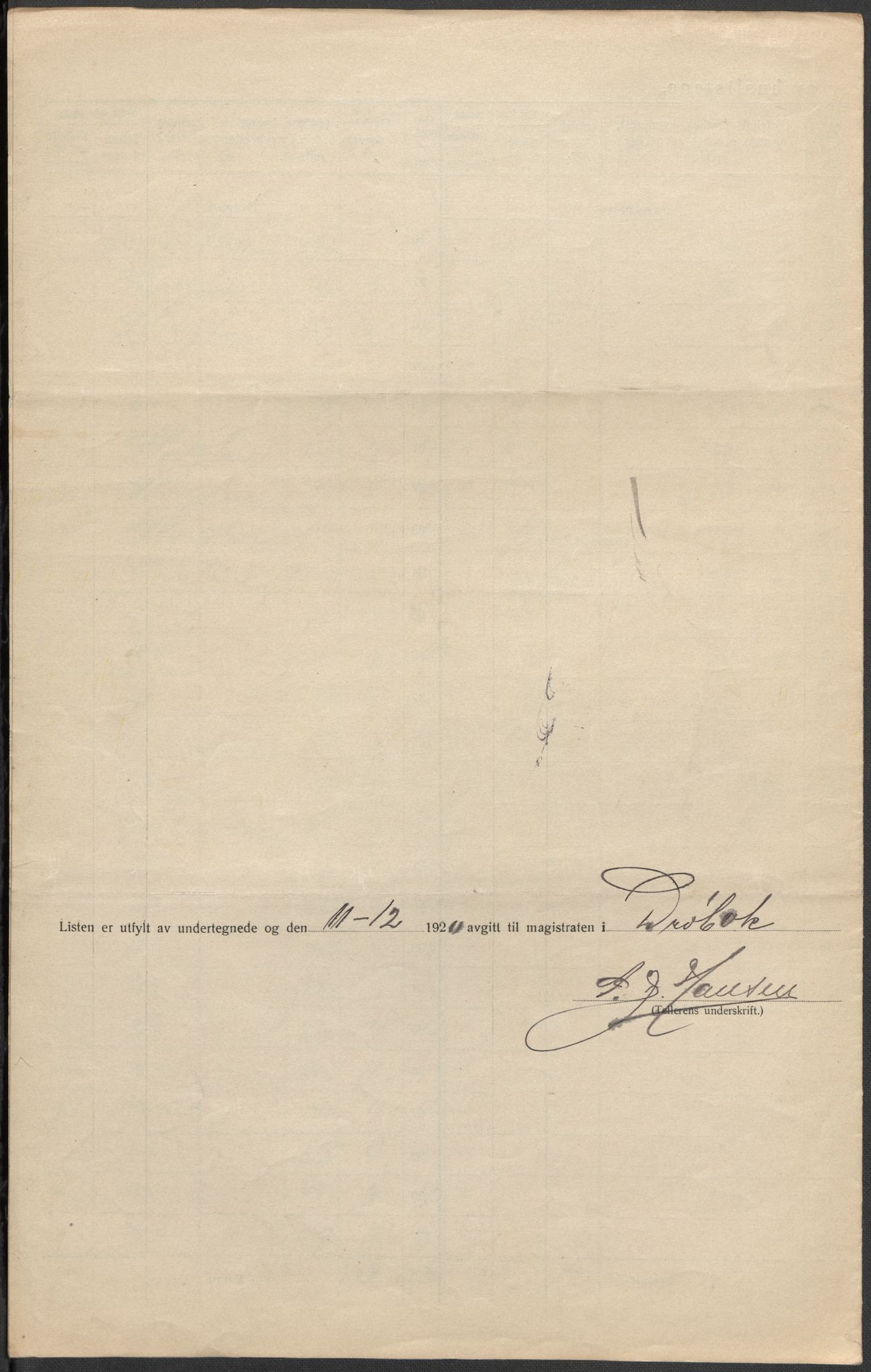 SAO, 1920 census for Drøbak, 1920, p. 23