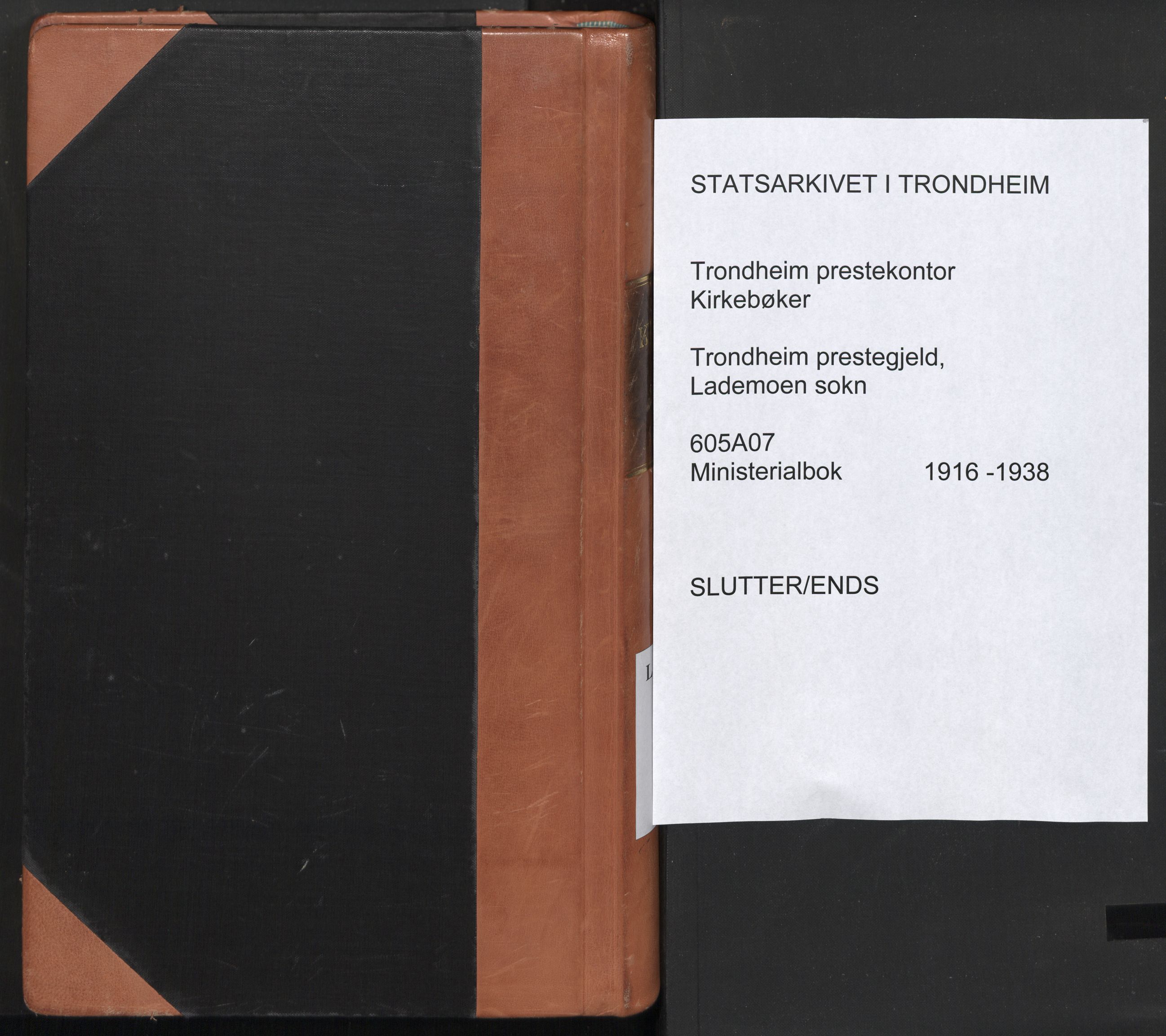 Ministerialprotokoller, klokkerbøker og fødselsregistre - Sør-Trøndelag, AV/SAT-A-1456/605/L0245: Parish register (official) no. 605A07, 1916-1938