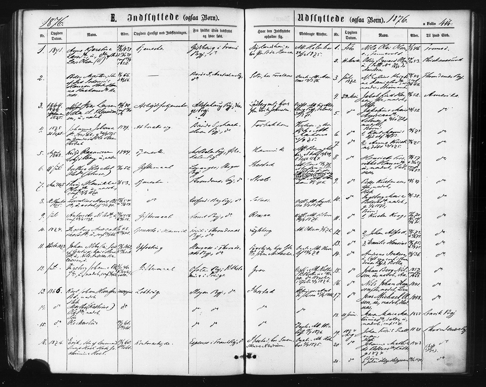 Ibestad sokneprestembete, SATØ/S-0077/H/Ha/Haa/L0010kirke: Parish register (official) no. 10, 1869-1879, p. 414