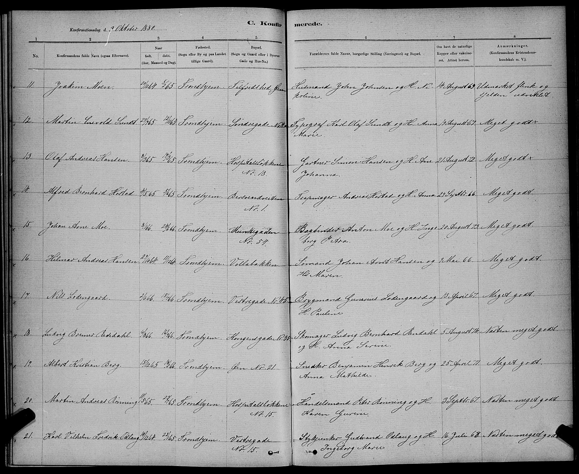 Ministerialprotokoller, klokkerbøker og fødselsregistre - Sør-Trøndelag, AV/SAT-A-1456/601/L0091: Parish register (copy) no. 601C09, 1878-1883