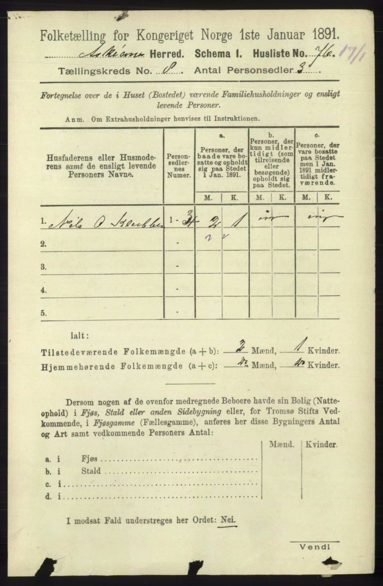 RA, 1891 census for 1247 Askøy, 1891, p. 5397