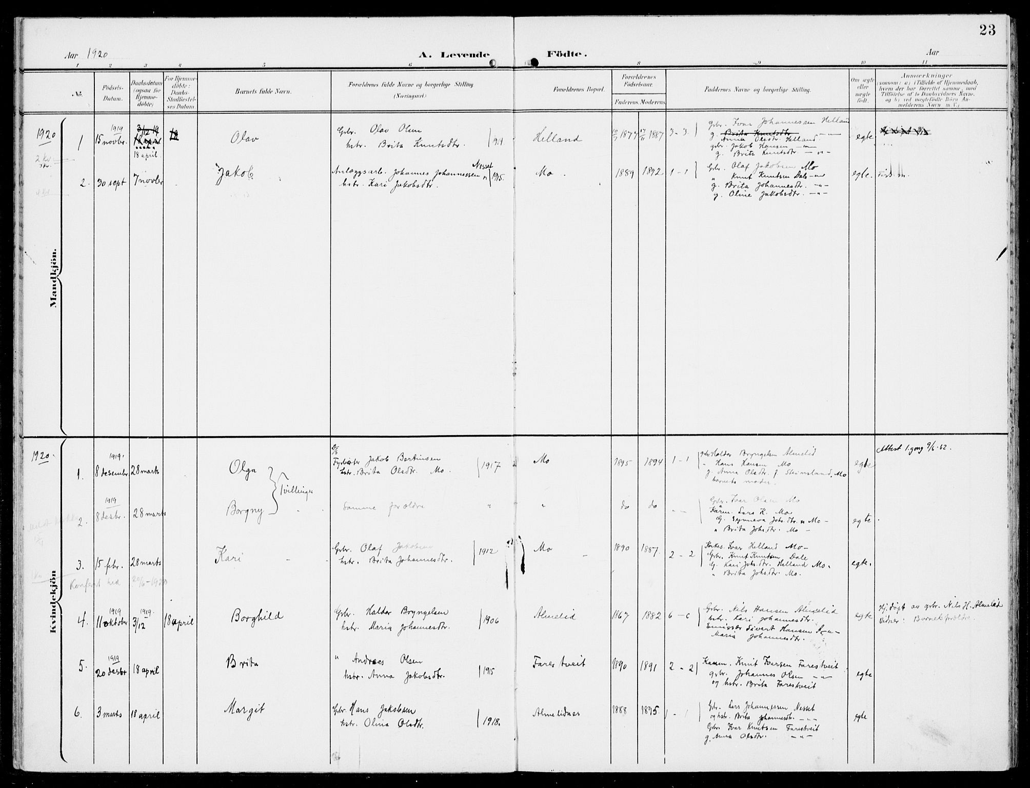 Hosanger sokneprestembete, SAB/A-75801/H/Haa: Parish register (official) no. C  2, 1901-1925, p. 23
