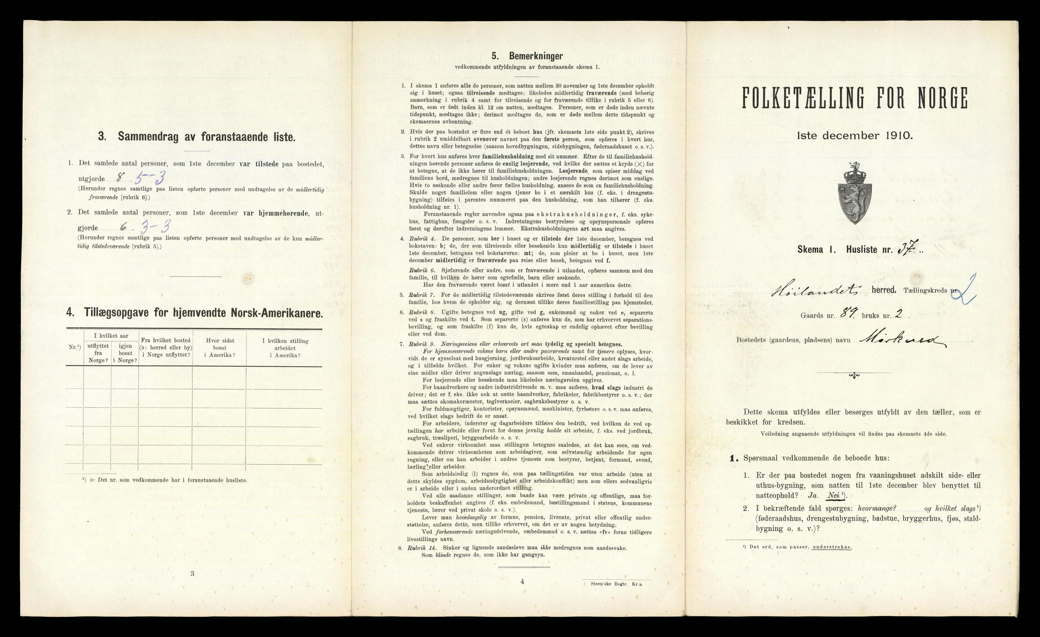 RA, 1910 census for Høylandet, 1910, p. 152