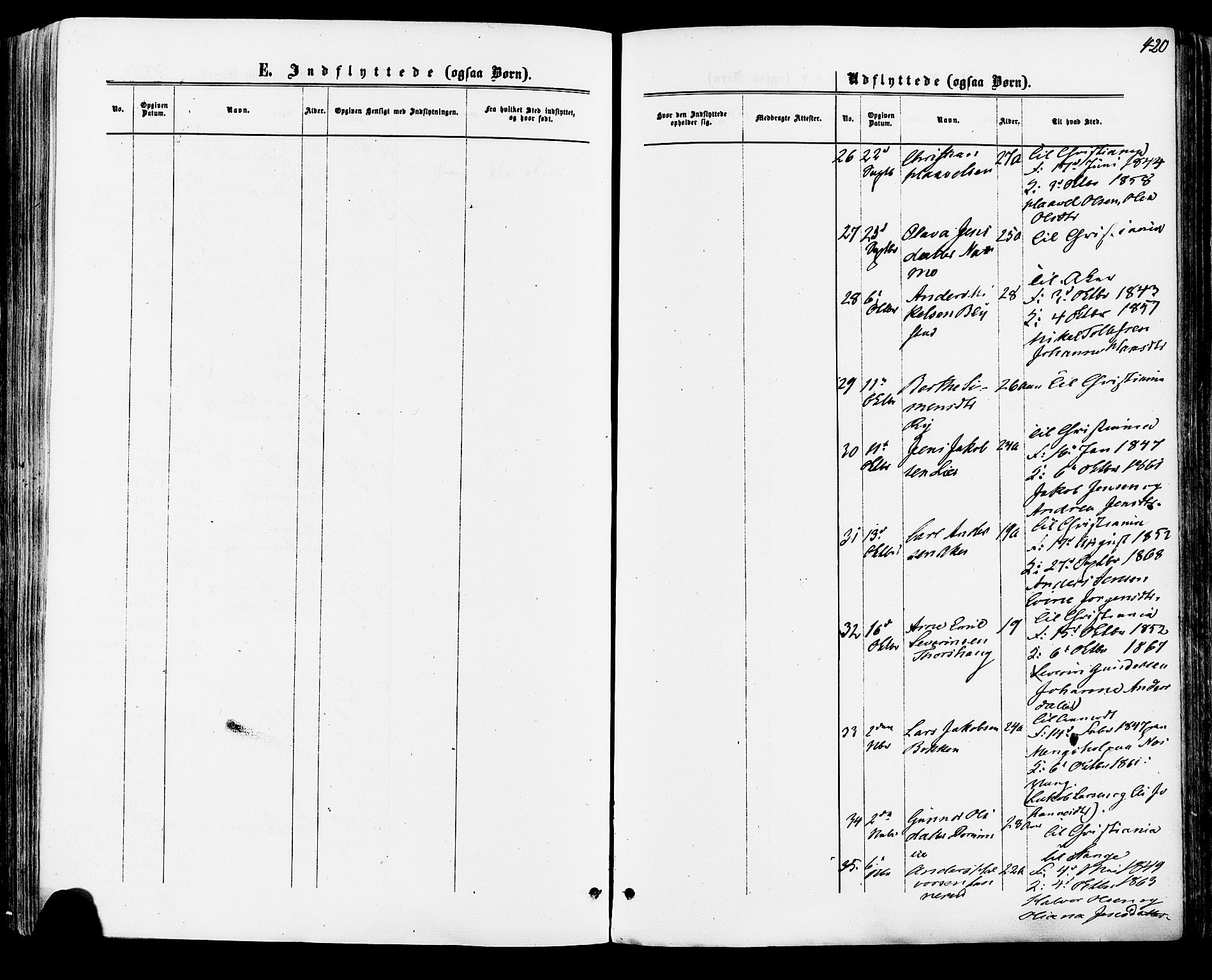 Vang prestekontor, Hedmark, SAH/PREST-008/H/Ha/Haa/L0015: Parish register (official) no. 15, 1871-1885, p. 420