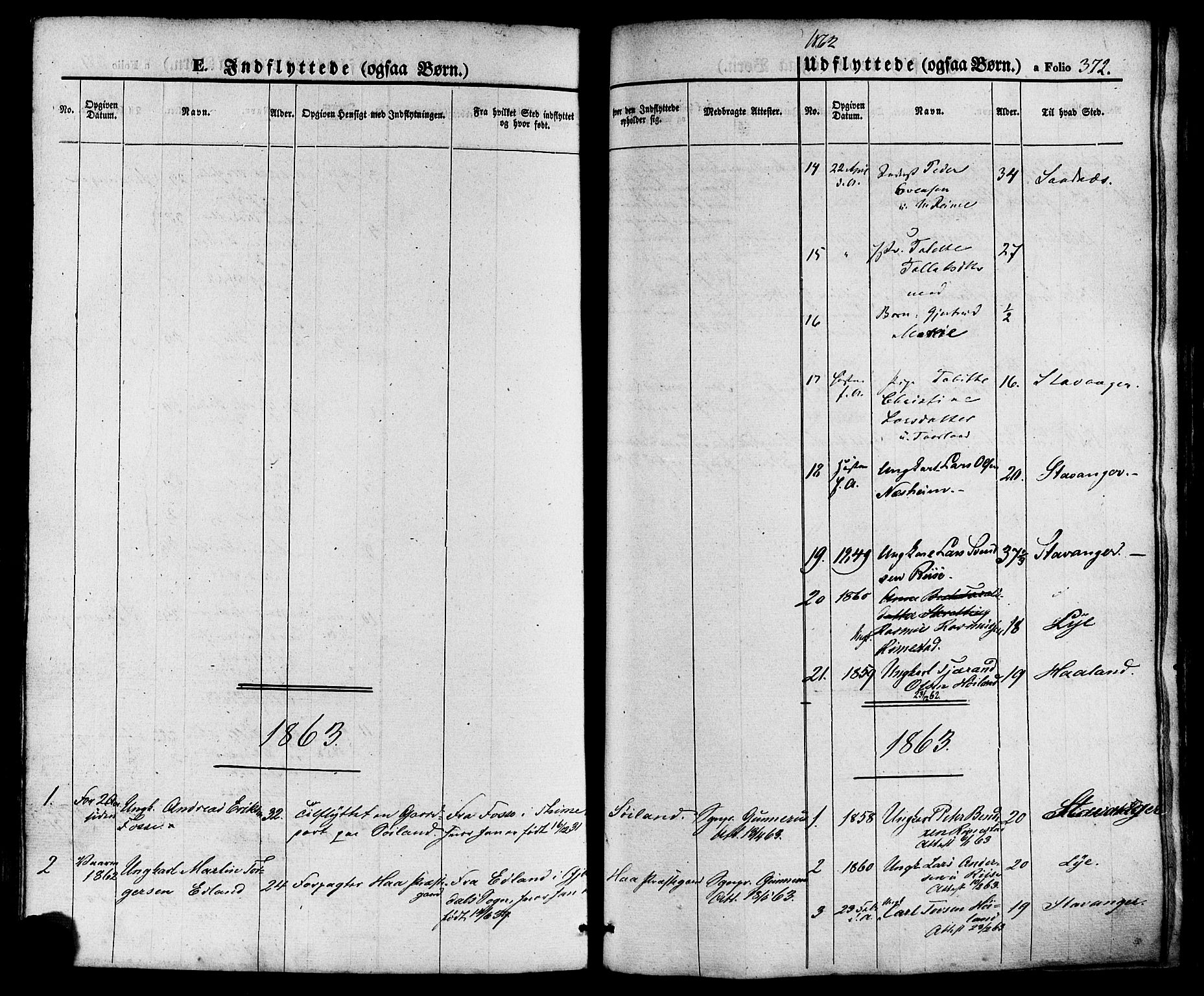 Hå sokneprestkontor, AV/SAST-A-101801/001/30BA/L0008: Parish register (official) no. A 7, 1853-1878, p. 372