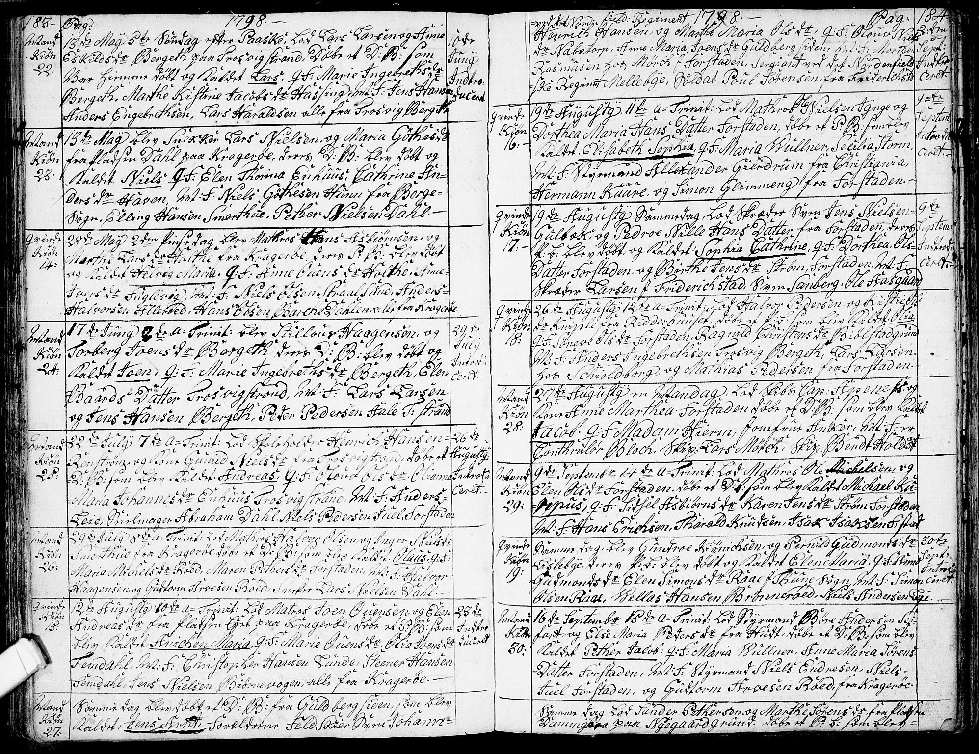 Glemmen prestekontor Kirkebøker, AV/SAO-A-10908/F/Fa/L0002: Parish register (official) no. 2, 1771-1803, p. 183-184