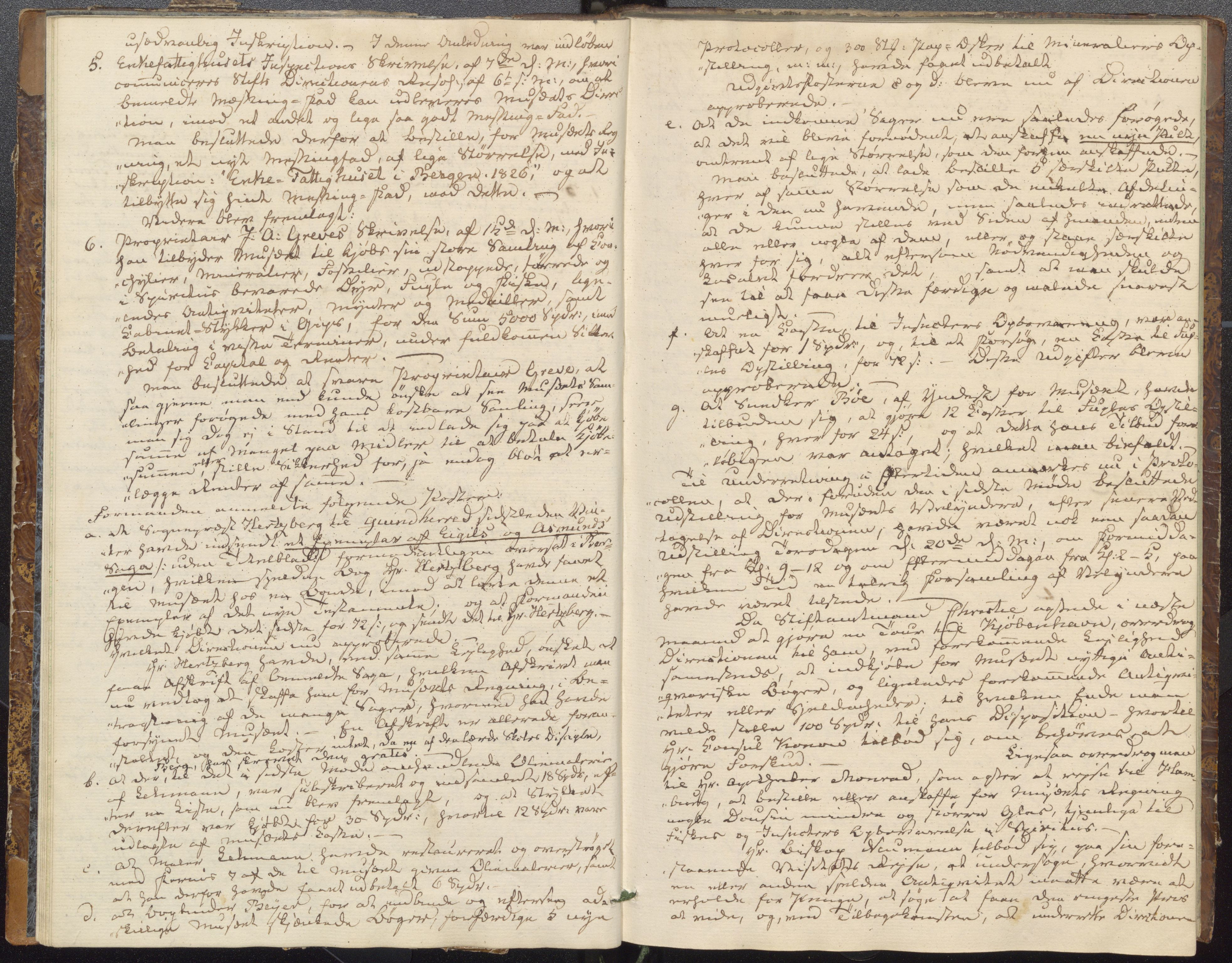 Bergens Museum, UMB/A007/A/Aa/L0001: Forhandlingsprotokoll, 1825-1827, p. 12, 13