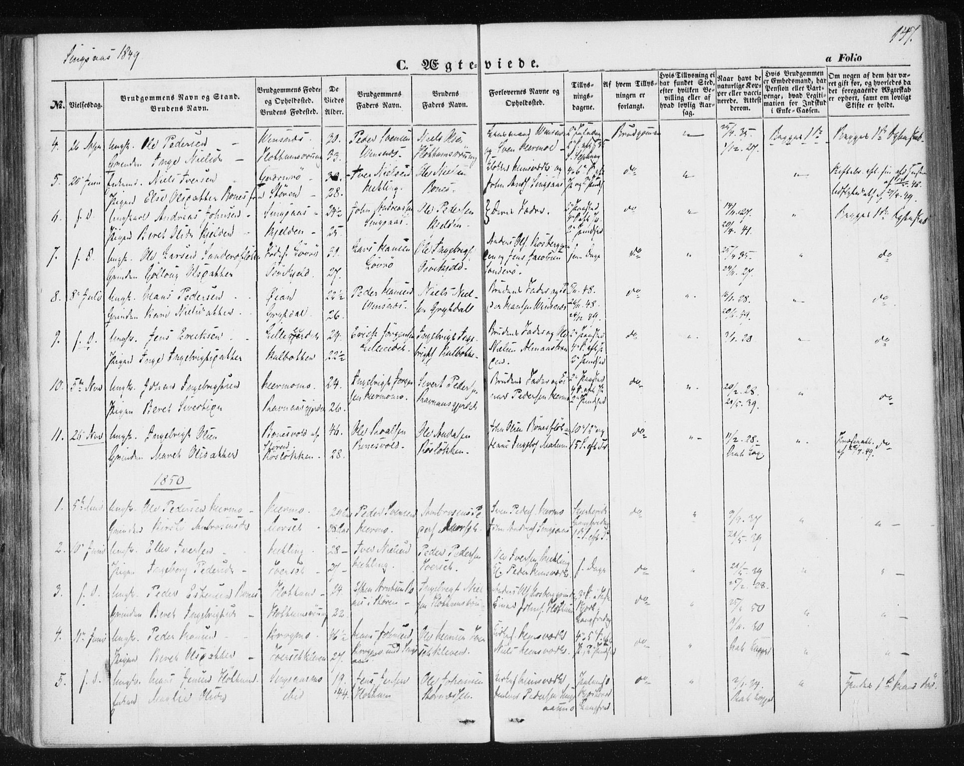 Ministerialprotokoller, klokkerbøker og fødselsregistre - Sør-Trøndelag, SAT/A-1456/685/L0964: Parish register (official) no. 685A06 /2, 1846-1859, p. 147
