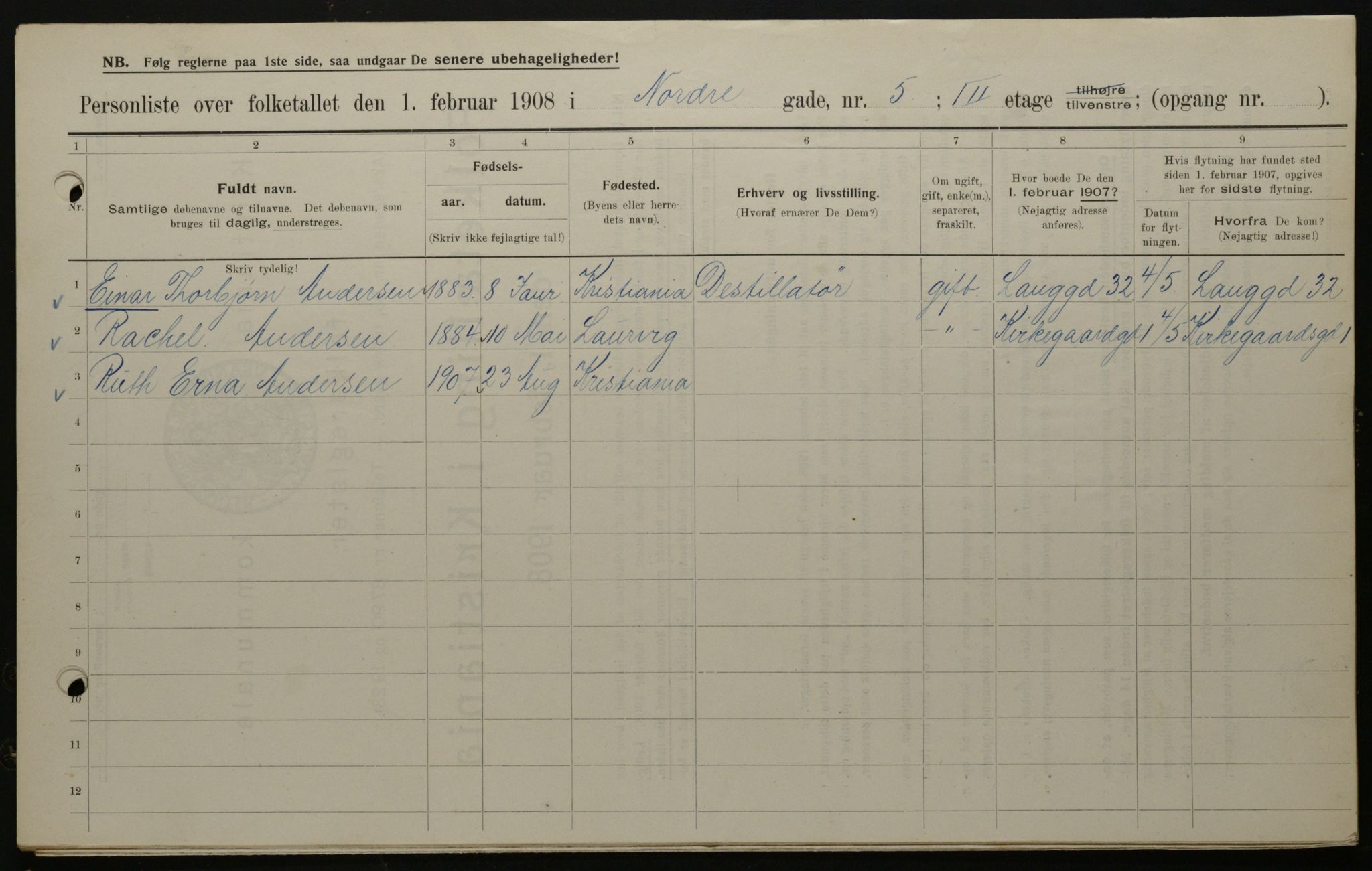 OBA, Municipal Census 1908 for Kristiania, 1908, p. 65635