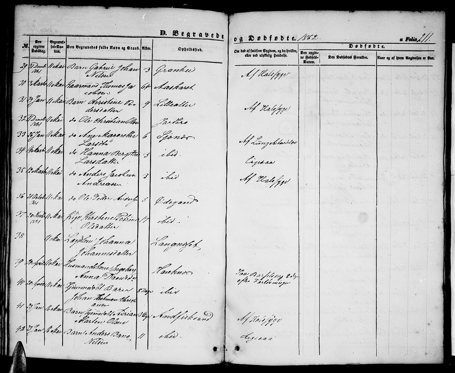 Ministerialprotokoller, klokkerbøker og fødselsregistre - Nordland, SAT/A-1459/827/L0414: Parish register (copy) no. 827C03, 1853-1865, p. 211