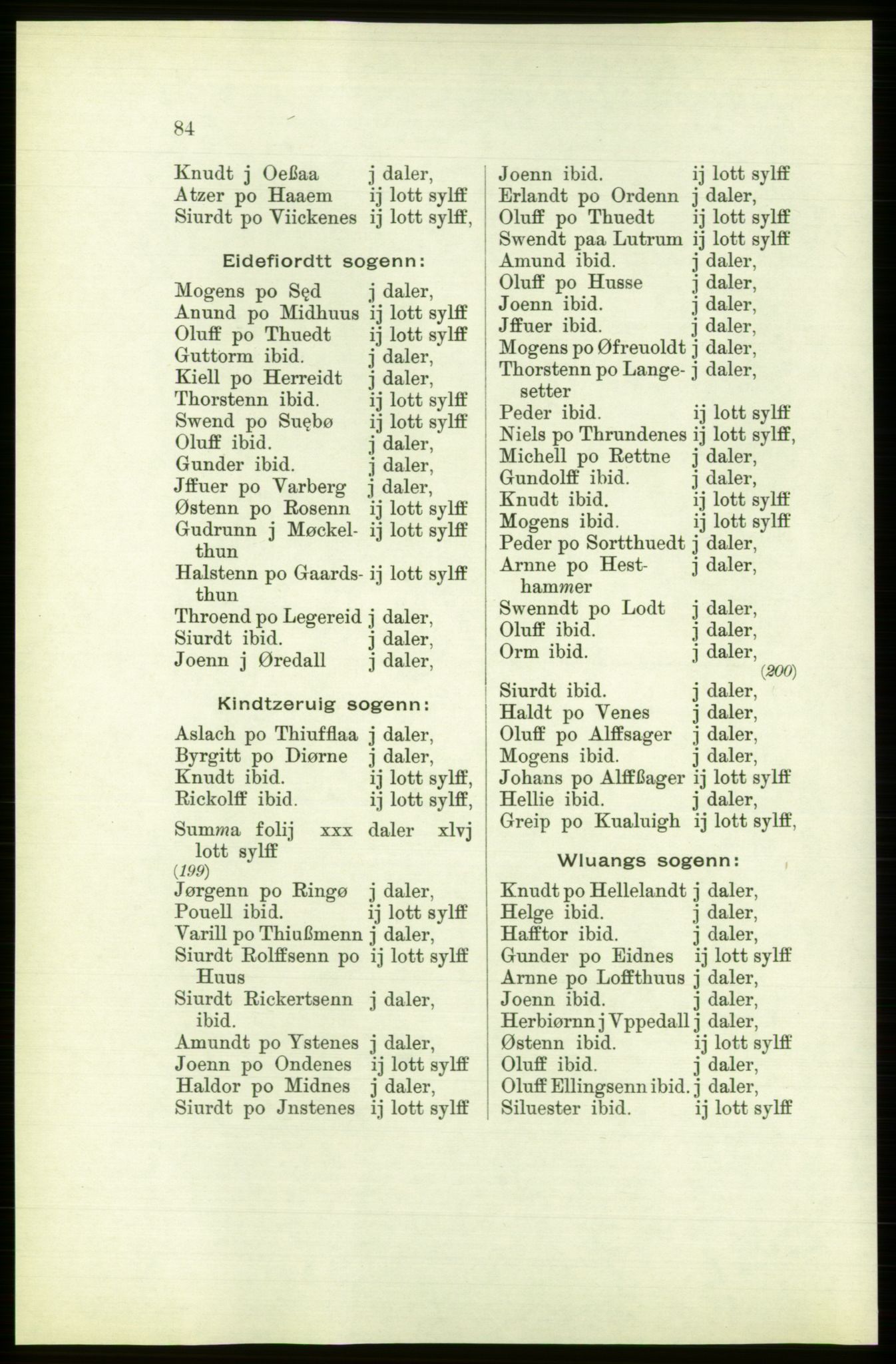 Publikasjoner utgitt av Arkivverket, PUBL/PUBL-001/C/0003: Bind 3: Skatten av Bergenhus len 1563, 1563, p. 84