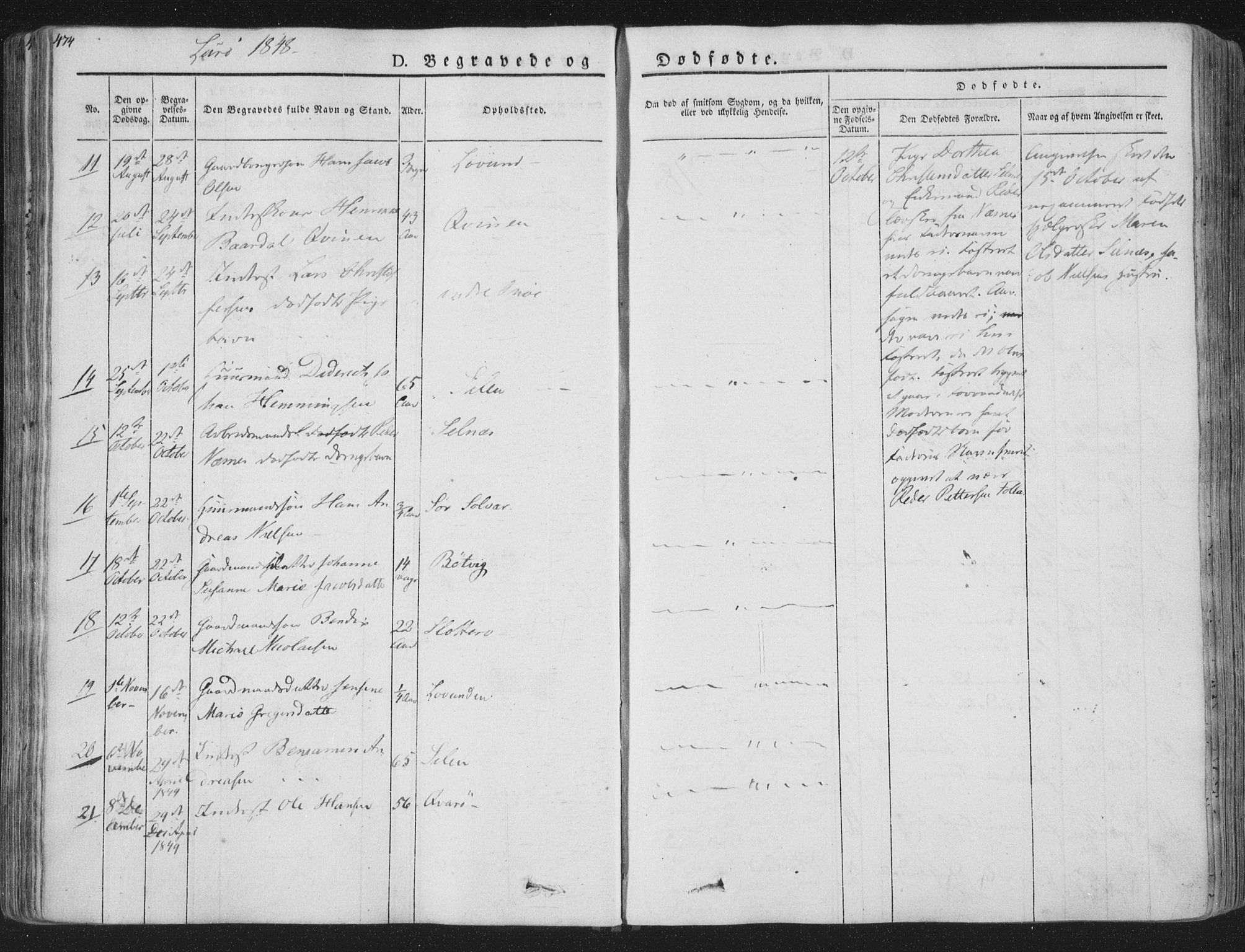 Ministerialprotokoller, klokkerbøker og fødselsregistre - Nordland, AV/SAT-A-1459/839/L0566: Parish register (official) no. 839A03, 1825-1862, p. 474