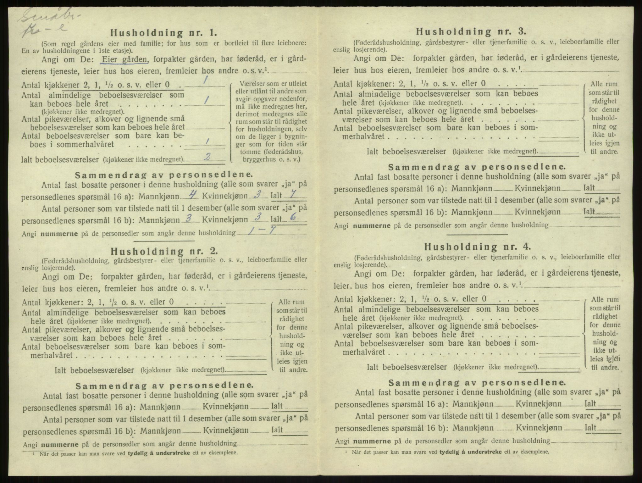 SAB, 1920 census for Sogndal, 1920, p. 867