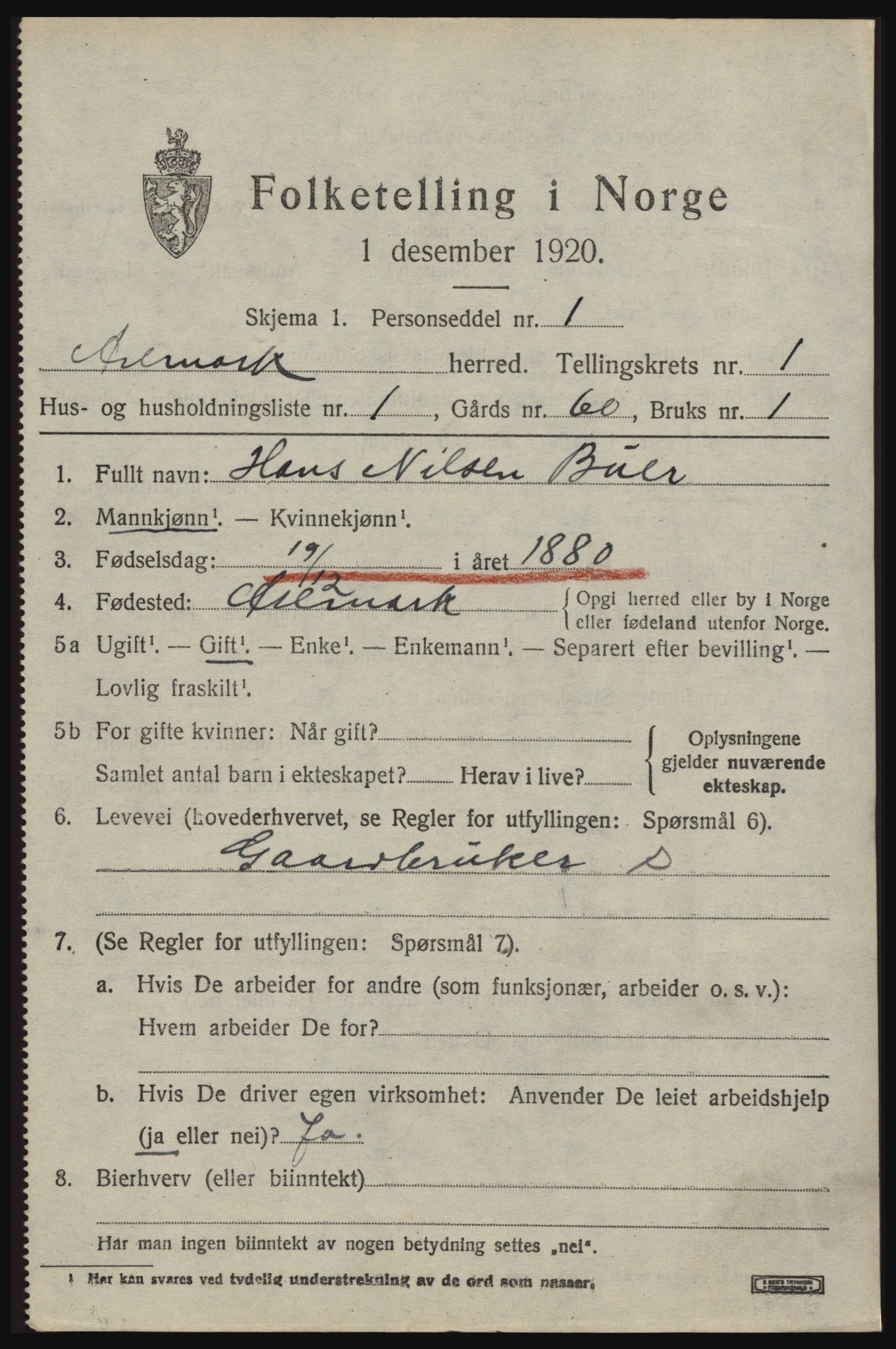 SAO, 1920 census for Aremark, 1920, p. 675