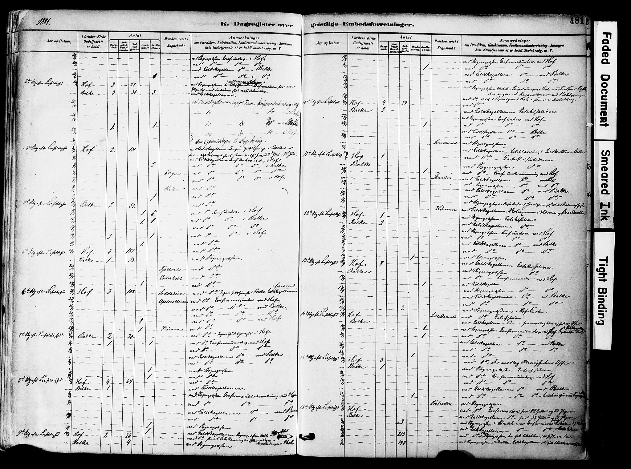 Østre Toten prestekontor, SAH/PREST-104/H/Ha/Haa/L0006: Parish register (official) no. 6 /1, 1878-1896, p. 481