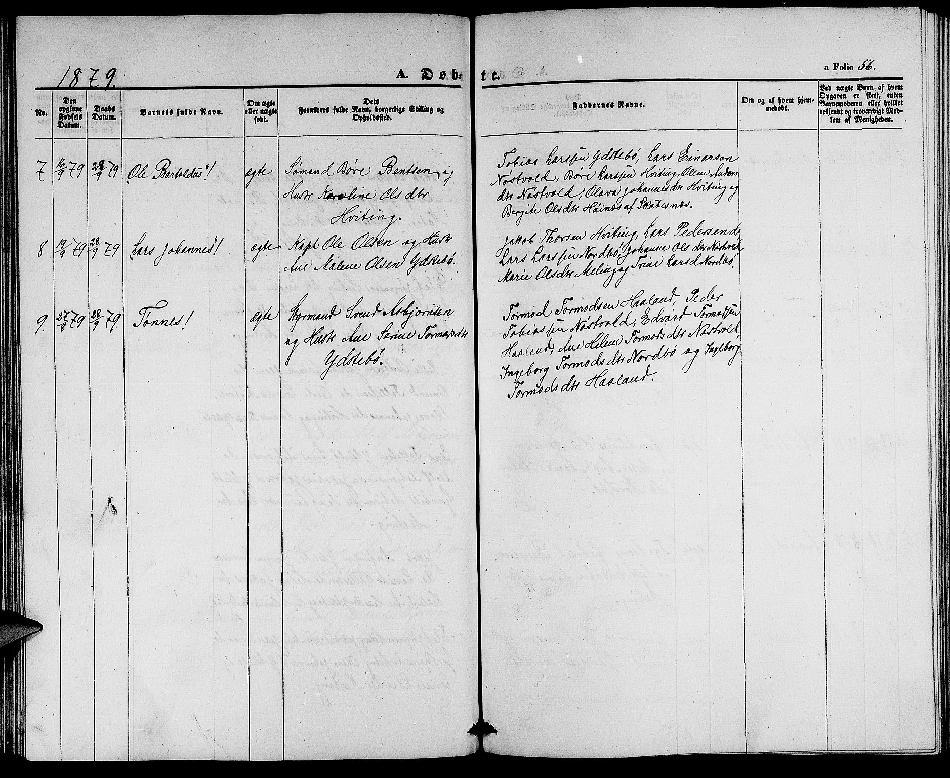 Rennesøy sokneprestkontor, SAST/A -101827/H/Ha/Hab/L0003: Parish register (copy) no. B 3, 1855-1888, p. 56