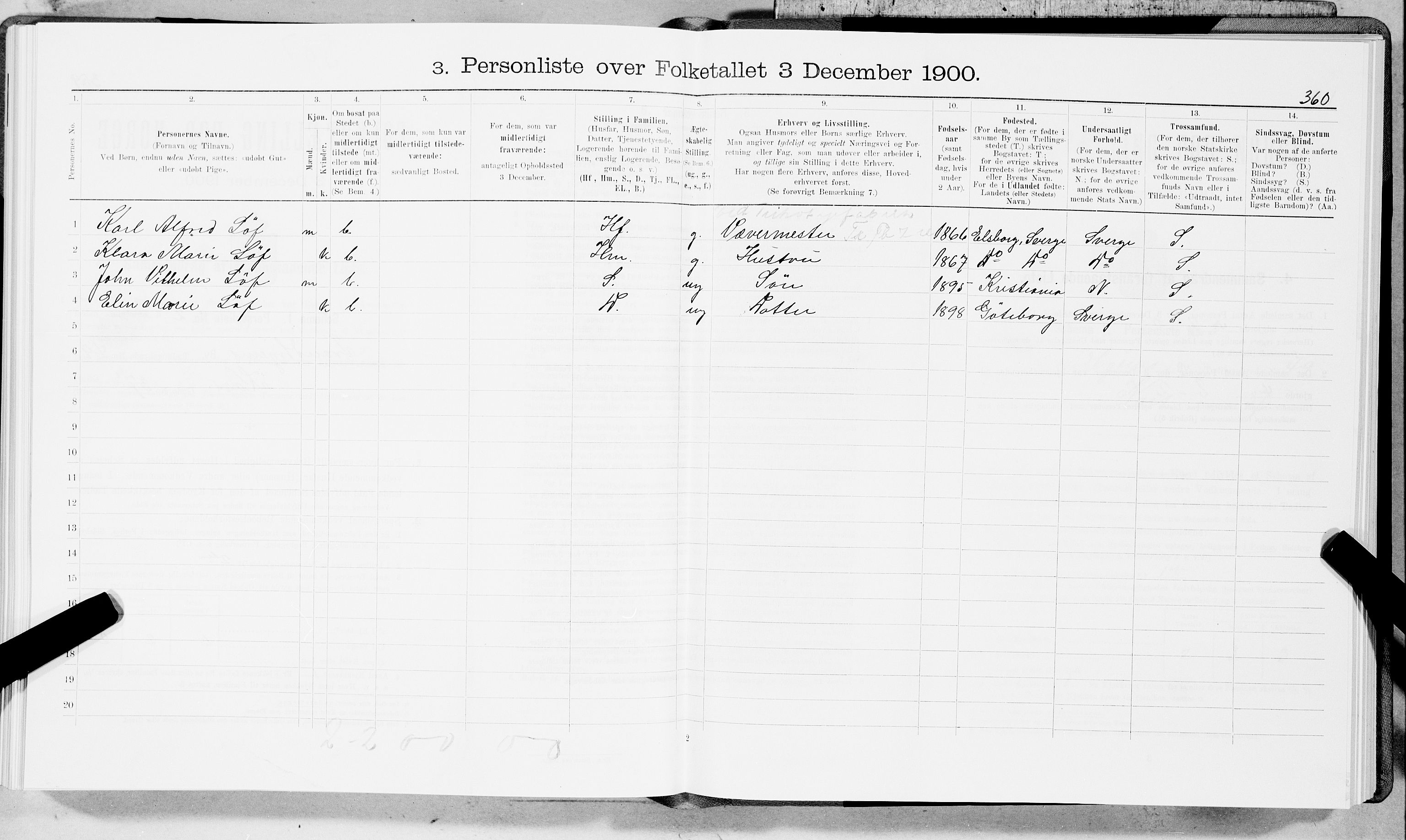 SAT, 1900 census for Trondheim, 1900, p. 8202