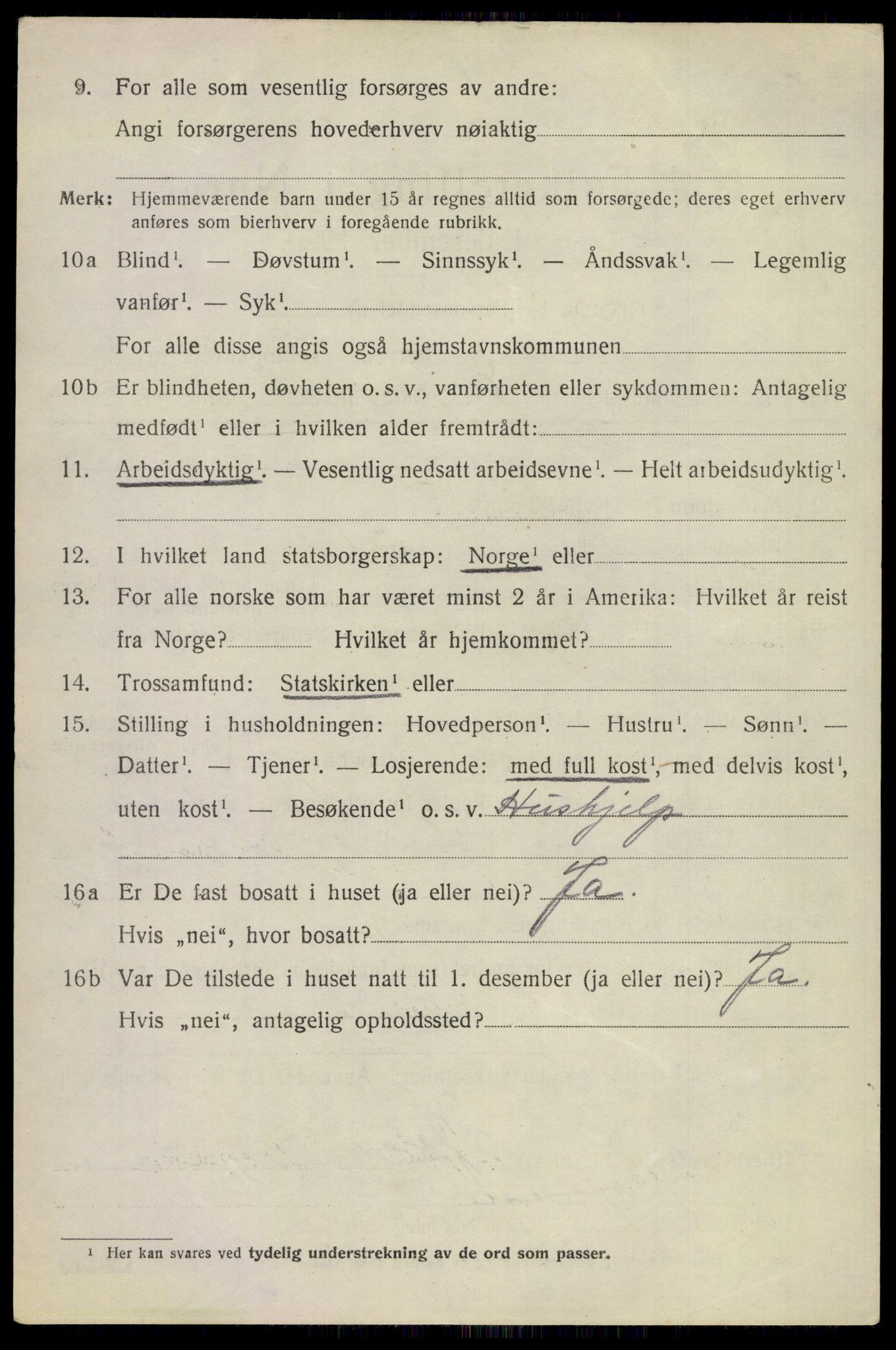 SAKO, 1920 census for Sande, 1920, p. 2177