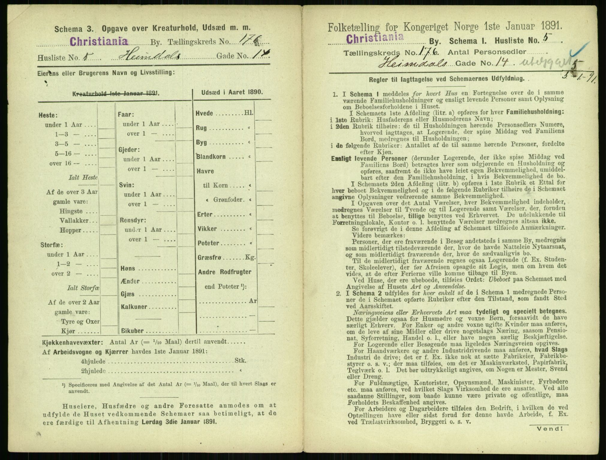 RA, 1891 census for 0301 Kristiania, 1891, p. 105573