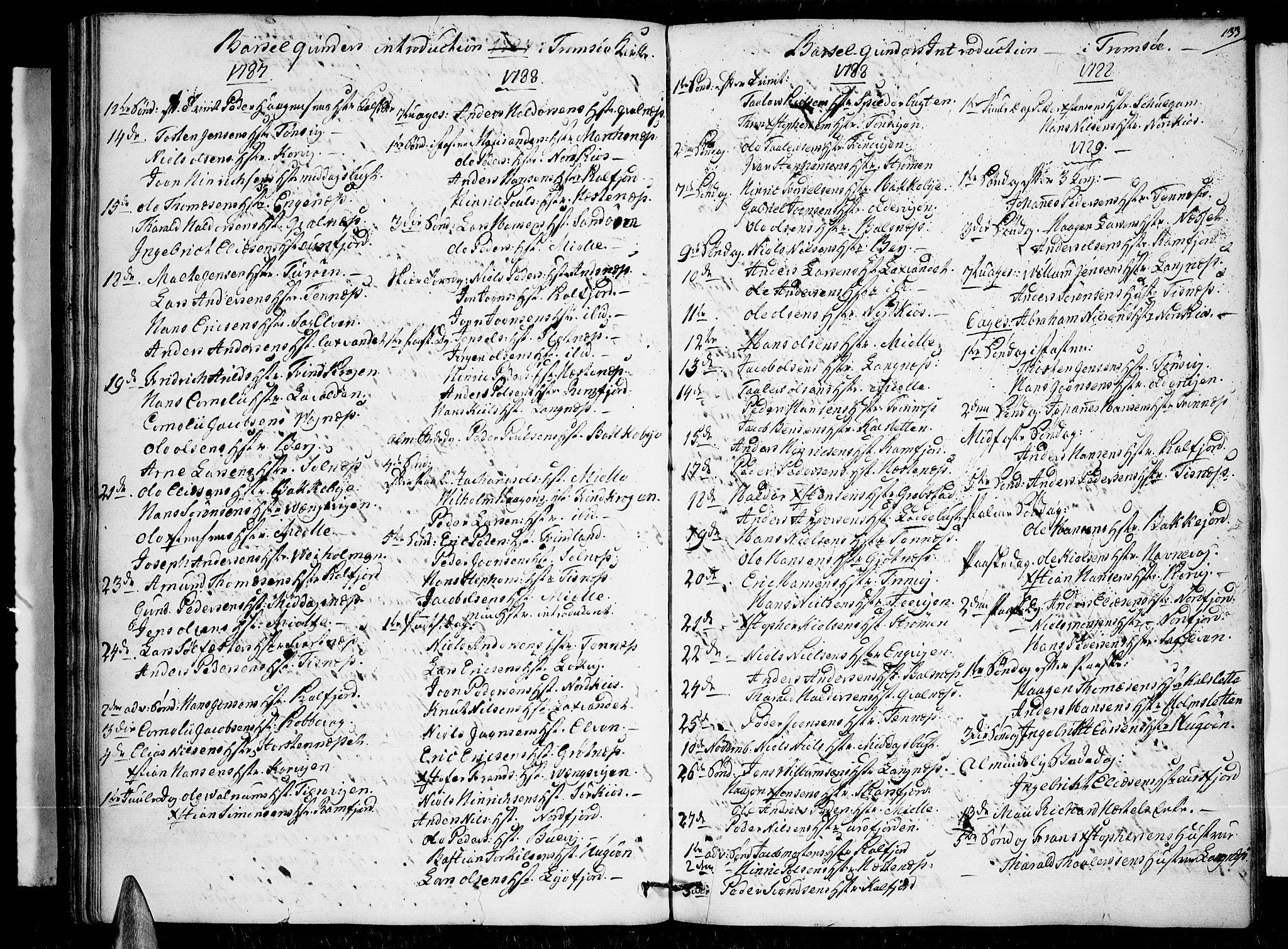Tromsø sokneprestkontor/stiftsprosti/domprosti, SATØ/S-1343/G/Ga/L0003kirke: Parish register (official) no. 3, 1779-1796, p. 133