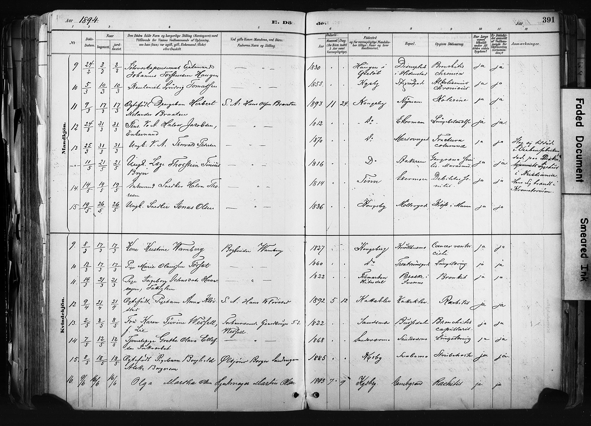 Kongsberg kirkebøker, AV/SAKO-A-22/F/Fb/L0002: Parish register (official) no. II 2, 1886-1896, p. 391