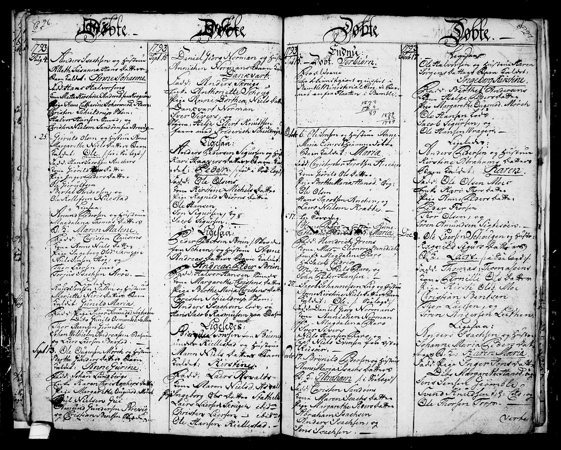 Langesund kirkebøker, SAKO/A-280/G/Ga/L0001: Parish register (copy) no. 1, 1783-1801, p. 26-27