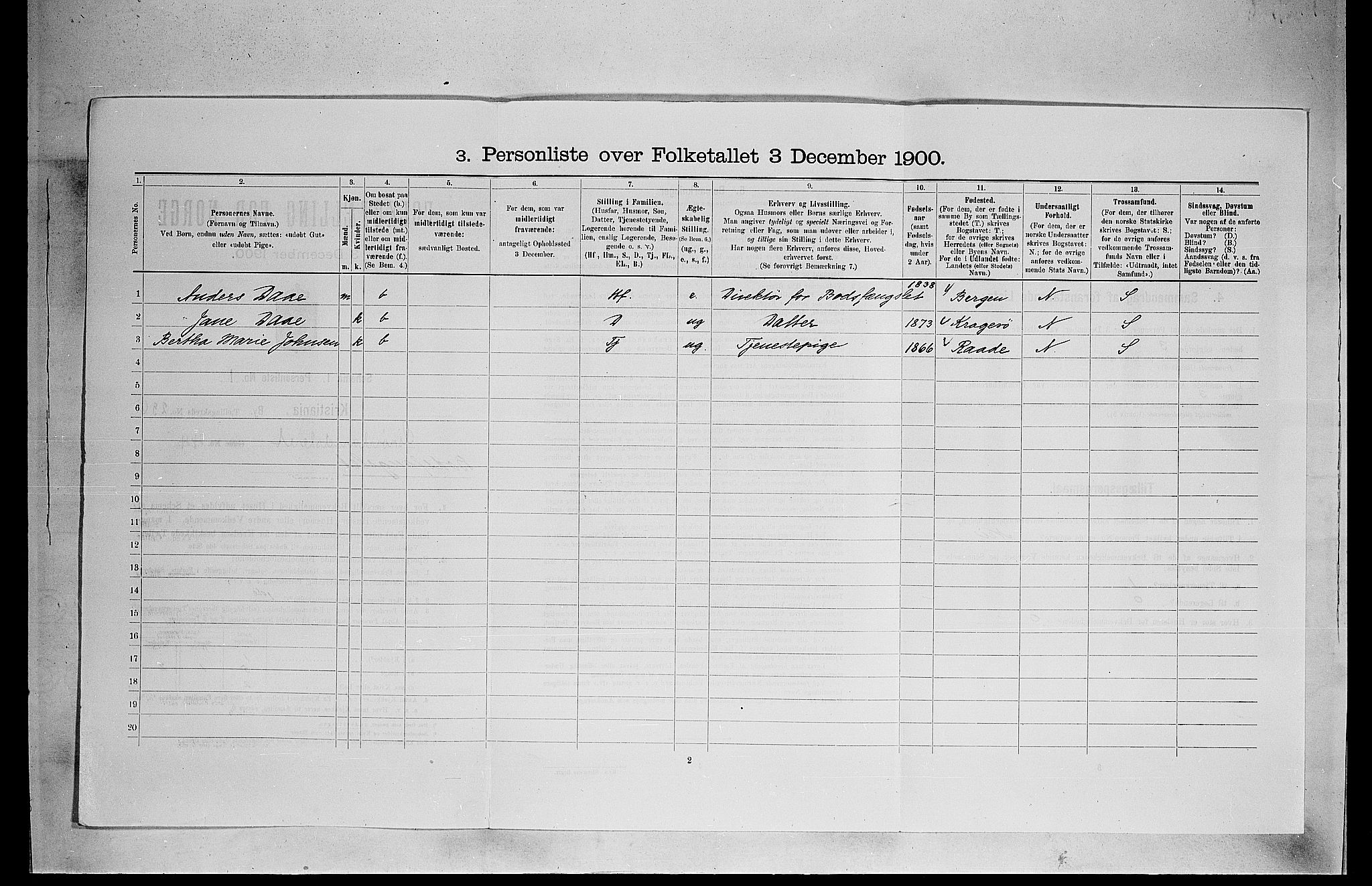 SAO, 1900 census for Kristiania, 1900, p. 30320