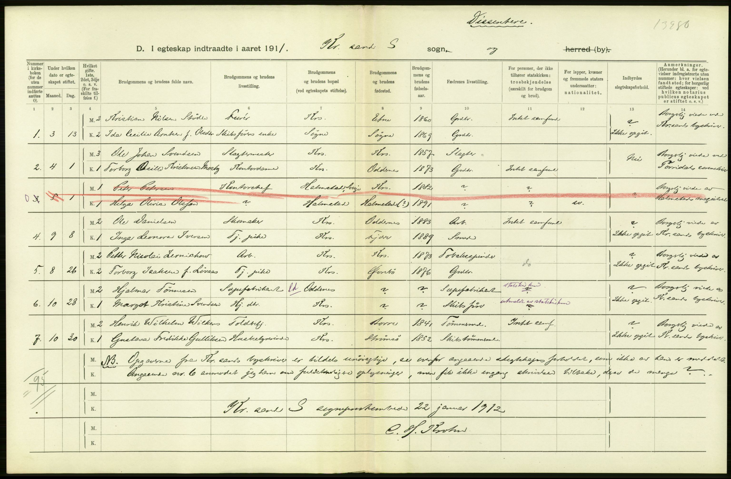 Statistisk sentralbyrå, Sosiodemografiske emner, Befolkning, AV/RA-S-2228/D/Df/Dfb/Dfba/L0024: Lister og Mandals amt:  Gifte, døde, dødfødte. Bygder og byer., 1911, p. 362