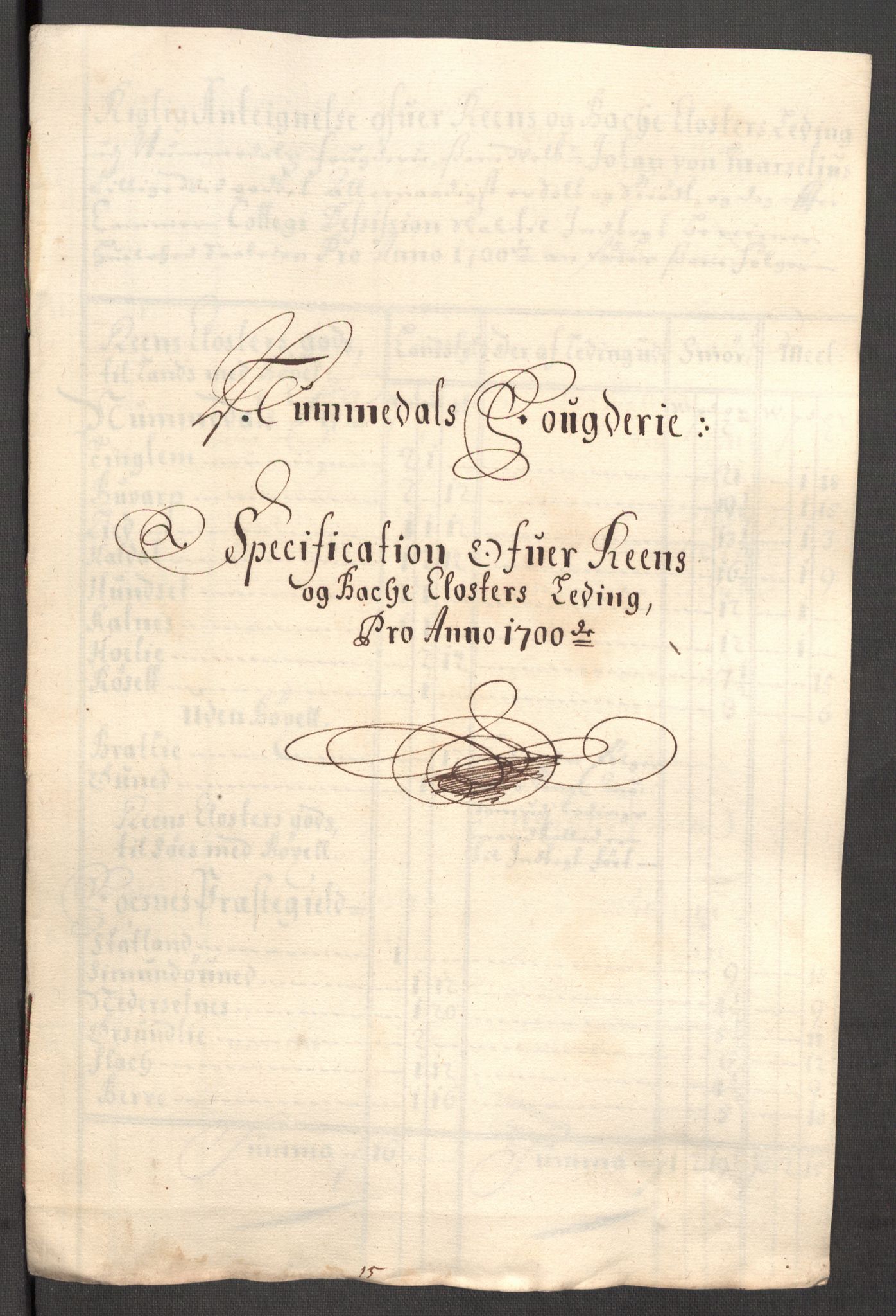 Rentekammeret inntil 1814, Reviderte regnskaper, Fogderegnskap, RA/EA-4092/R64/L4426: Fogderegnskap Namdal, 1699-1700, p. 309