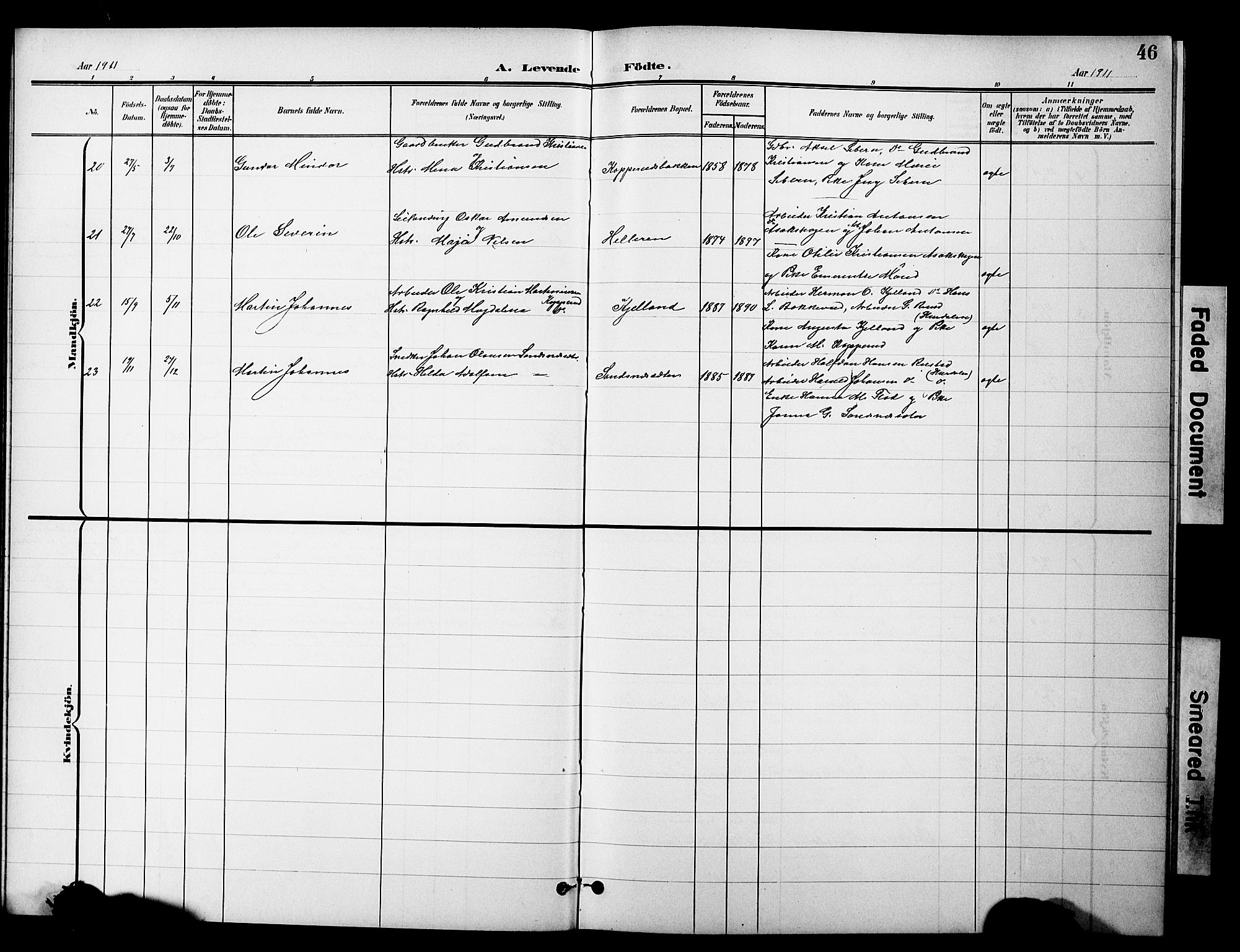 Nannestad prestekontor Kirkebøker, AV/SAO-A-10414a/G/Gc/L0001: Parish register (copy) no. III 1, 1901-1916, p. 46