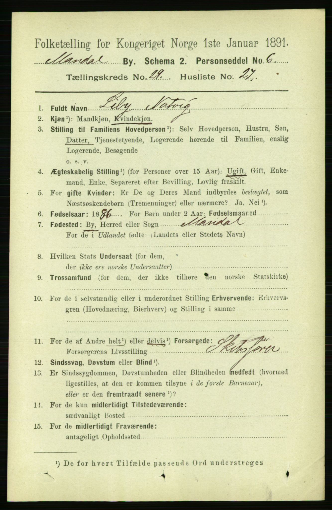 RA, 1891 census for 1002 Mandal, 1891, p. 5229