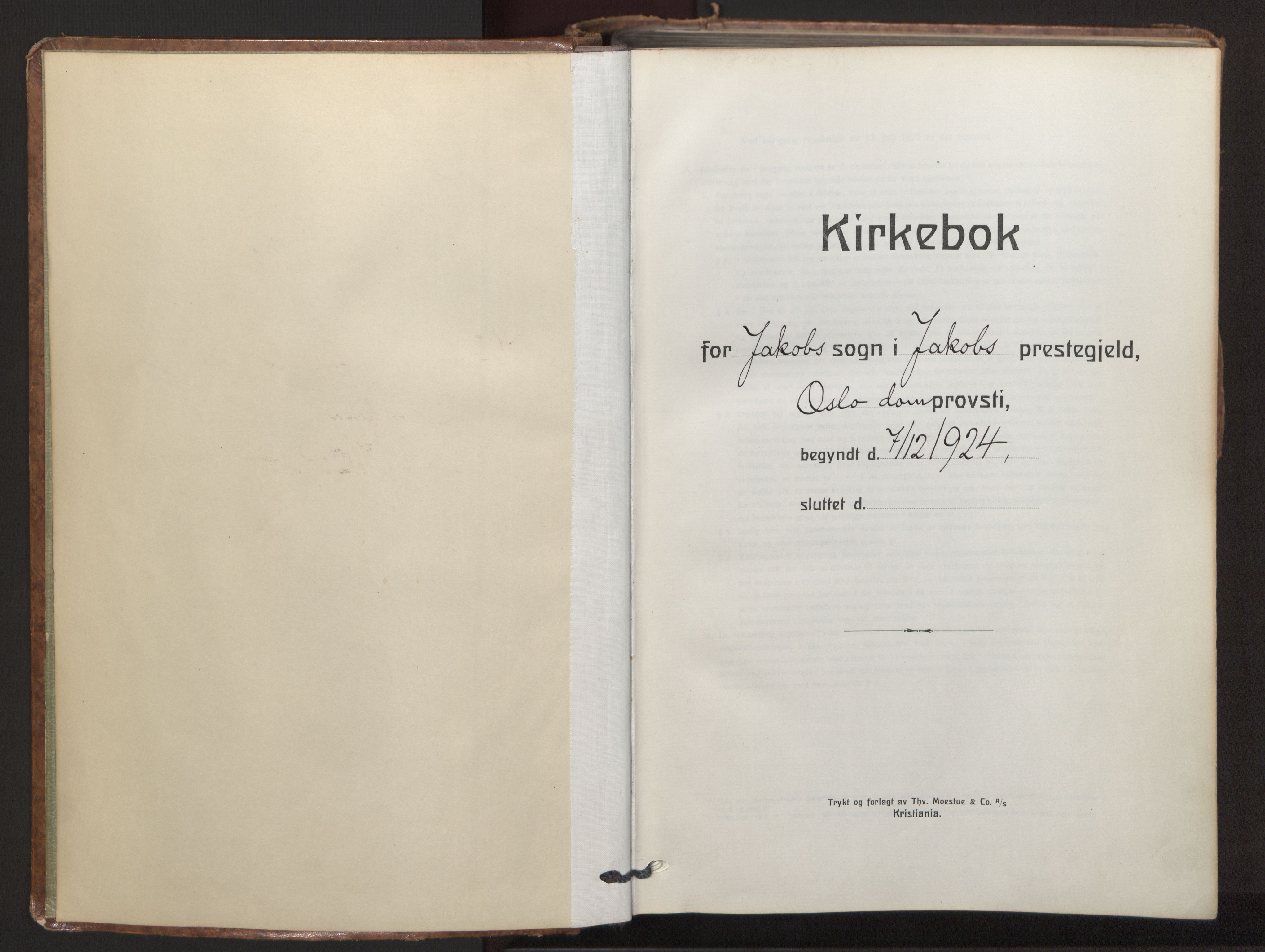 Jakob prestekontor Kirkebøker, SAO/A-10850/F/Fa/L0009: Parish register (official) no. 9, 1924-1983