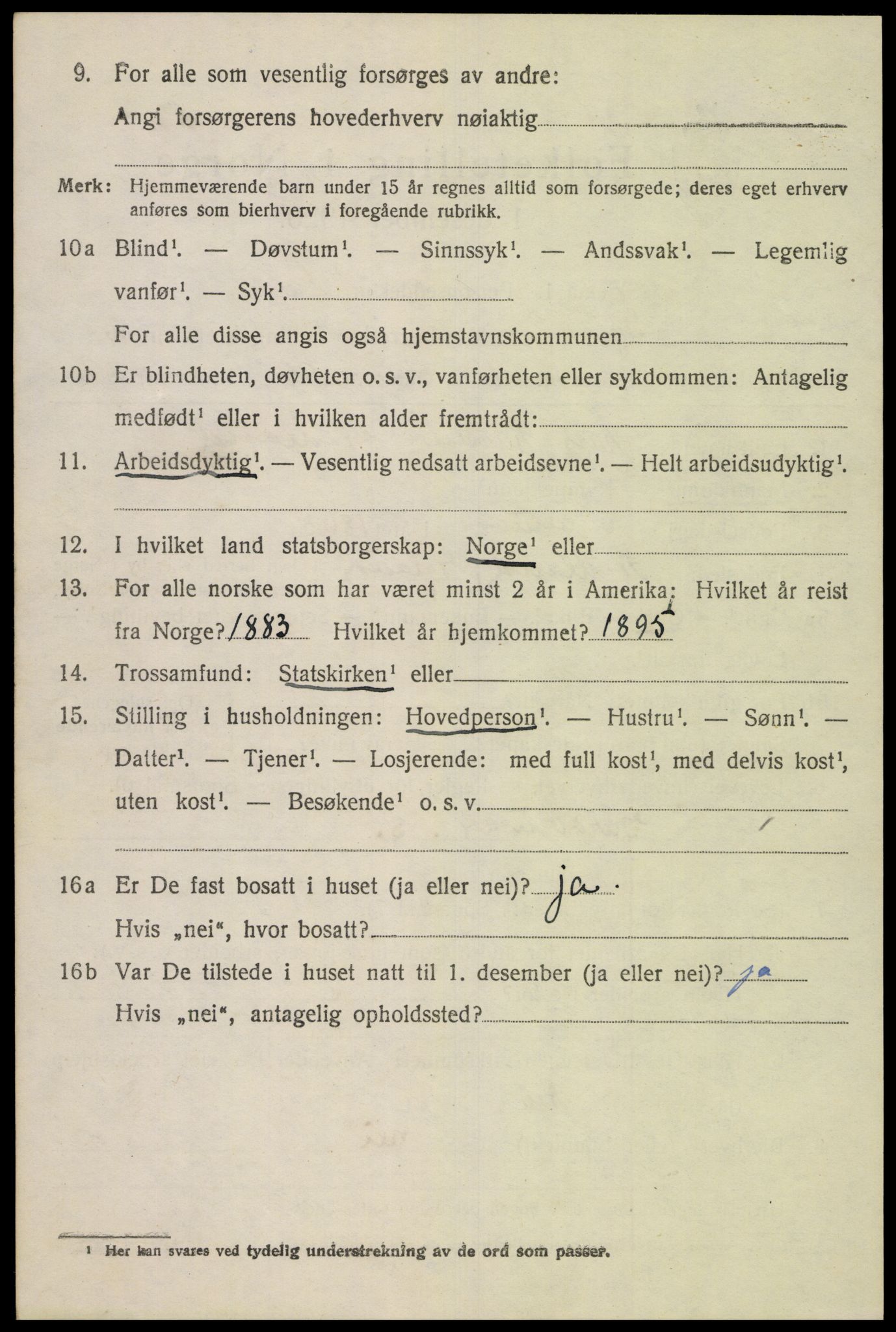 SAK, 1920 census for Gyland, 1920, p. 723