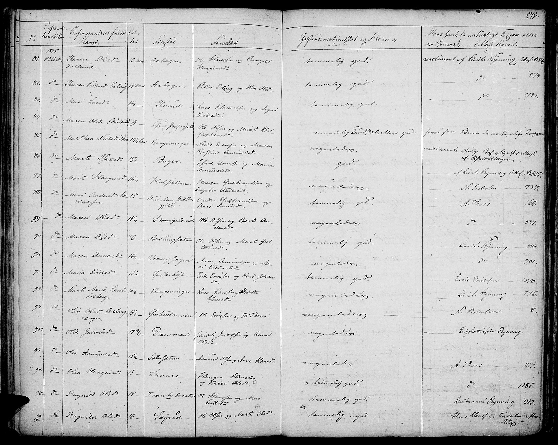 Vinger prestekontor, AV/SAH-PREST-024/H/Ha/Haa/L0007: Parish register (official) no. 7, 1826-1839, p. 272