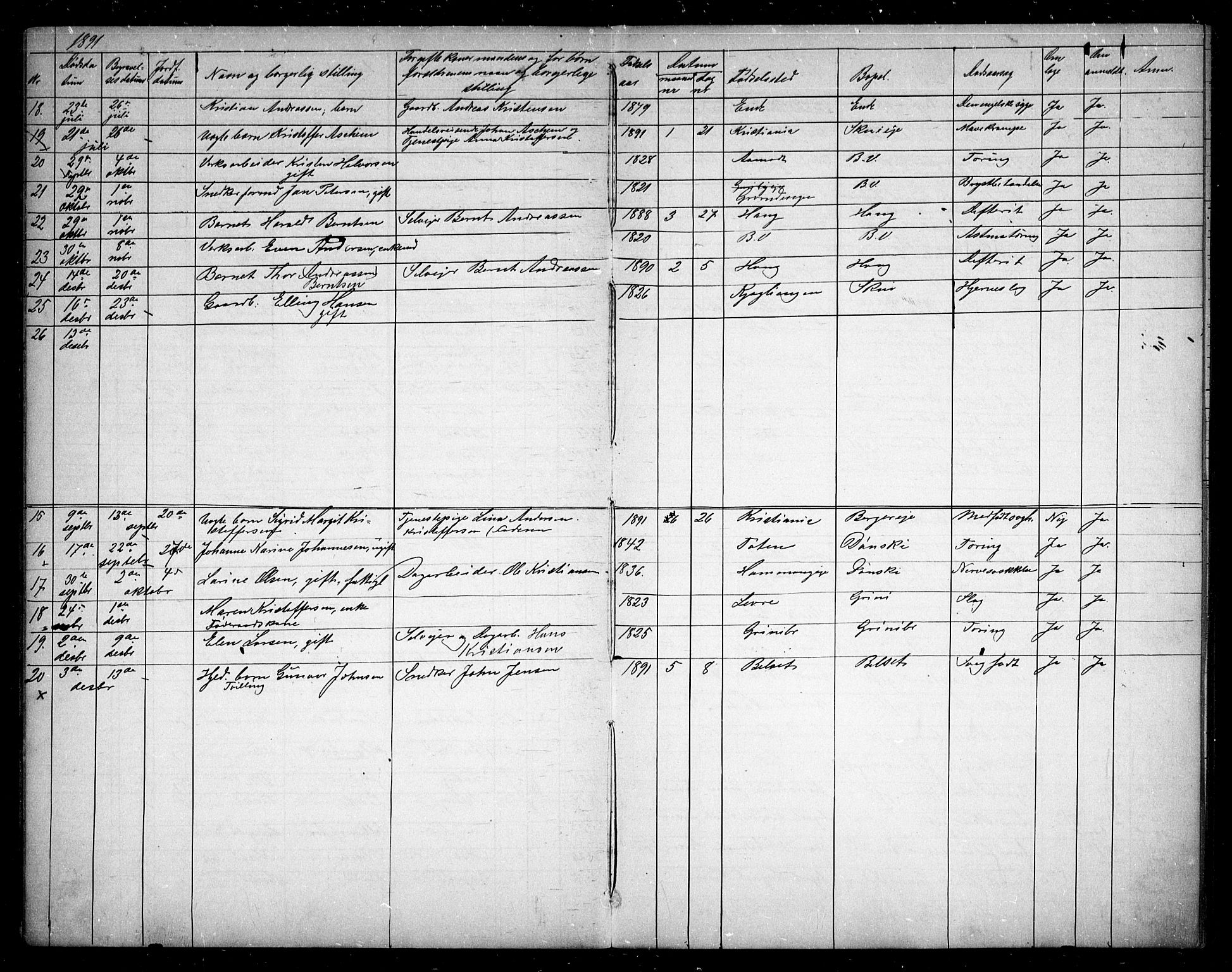 Asker prestekontor Kirkebøker, SAO/A-10256a/G/Gb/L0004: Parish register (copy) no. II 4, 1890-1899