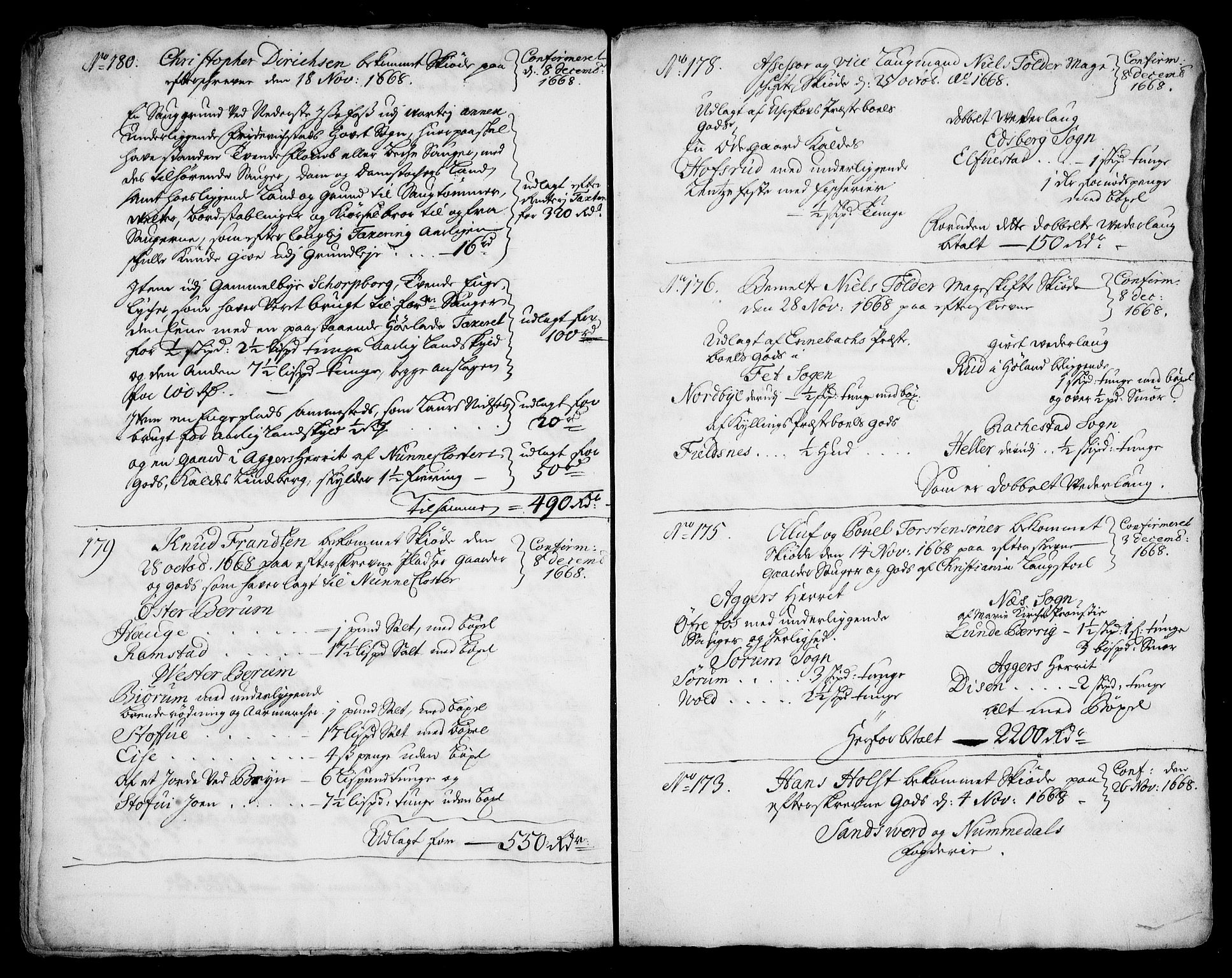 Rentekammeret inntil 1814, Realistisk ordnet avdeling, AV/RA-EA-4070/On/L0011: [Jj 12]: Salg av pante- og reluisjonsgods i Norge, 1658-1729, p. 284